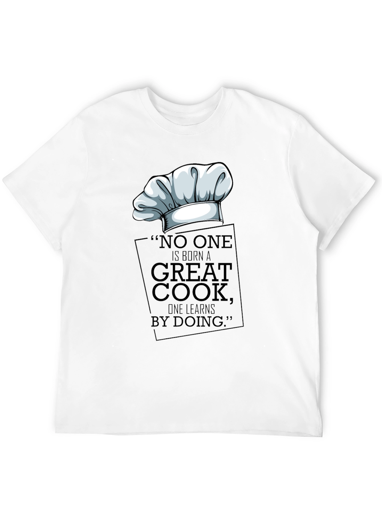Black Chef's Hat T-Shirt - Great Cook Design view 12