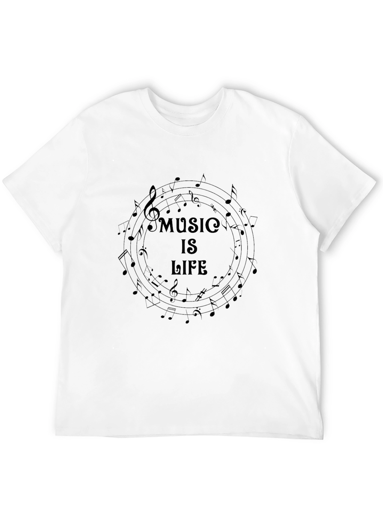 Black Music is Life Graphic Tee - Black Cotton Blend view 12
