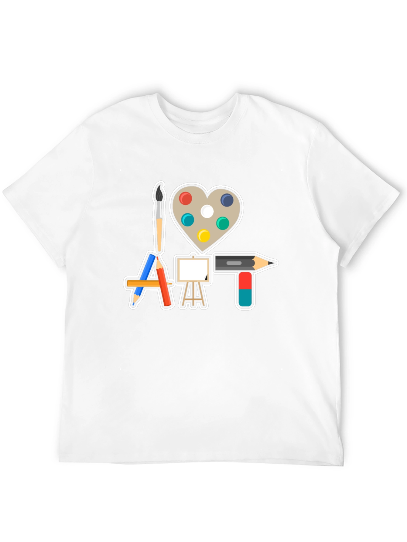 Black I Love Art T-Shirt - Creative Artist Design view 12