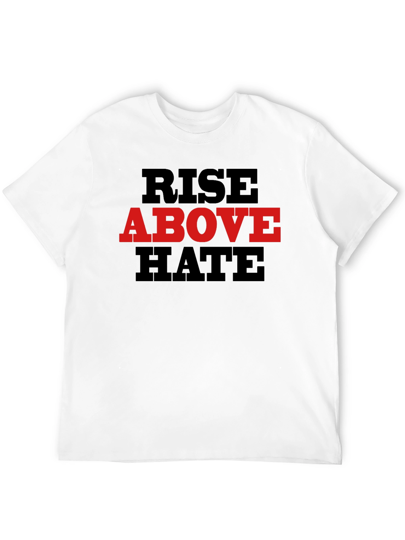 Black Rise Above Hate Graphic Tee - Black Cotton Blend view 12