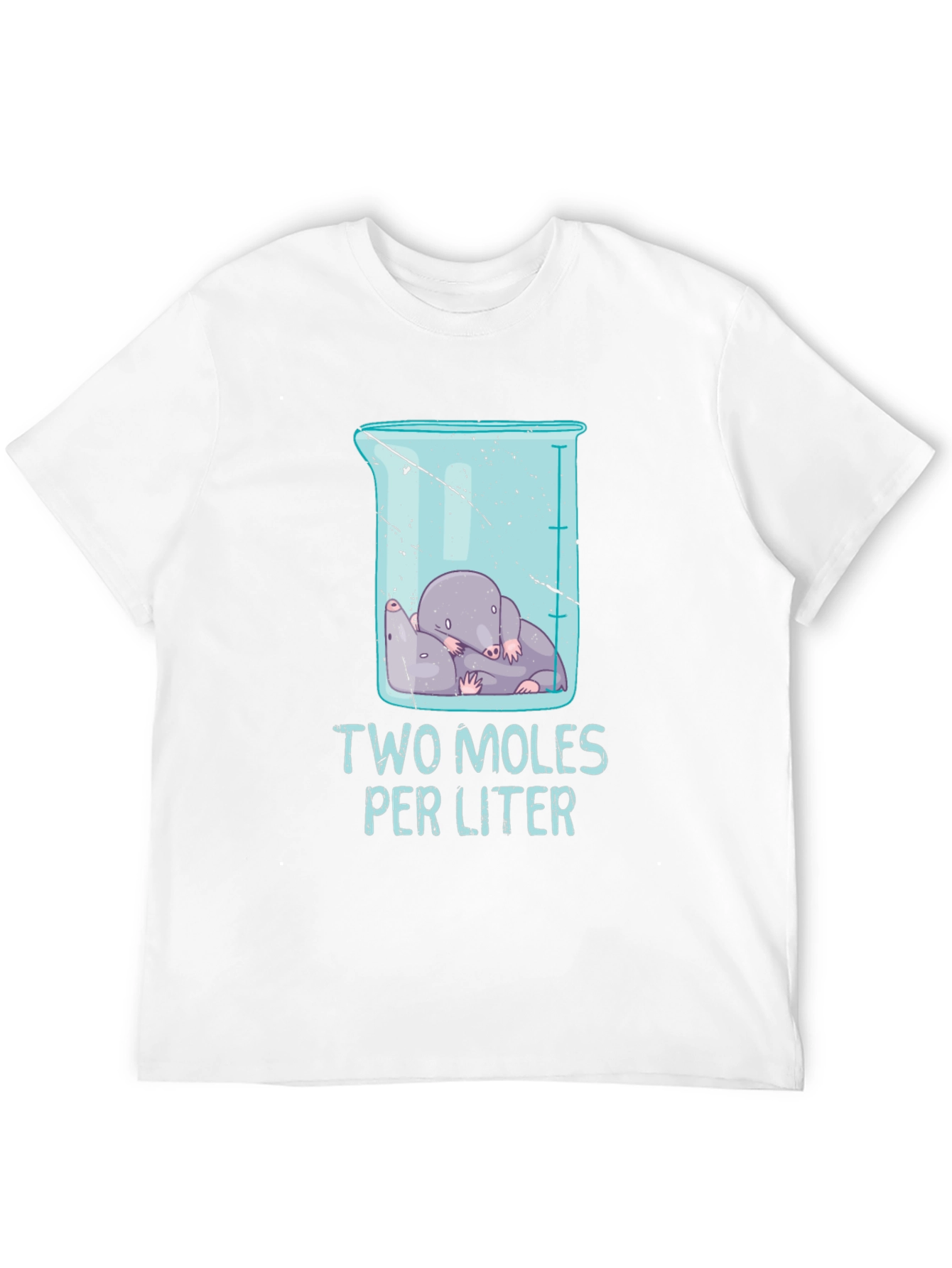 Black Two Moles Per Liter Science T-Shirt view 12