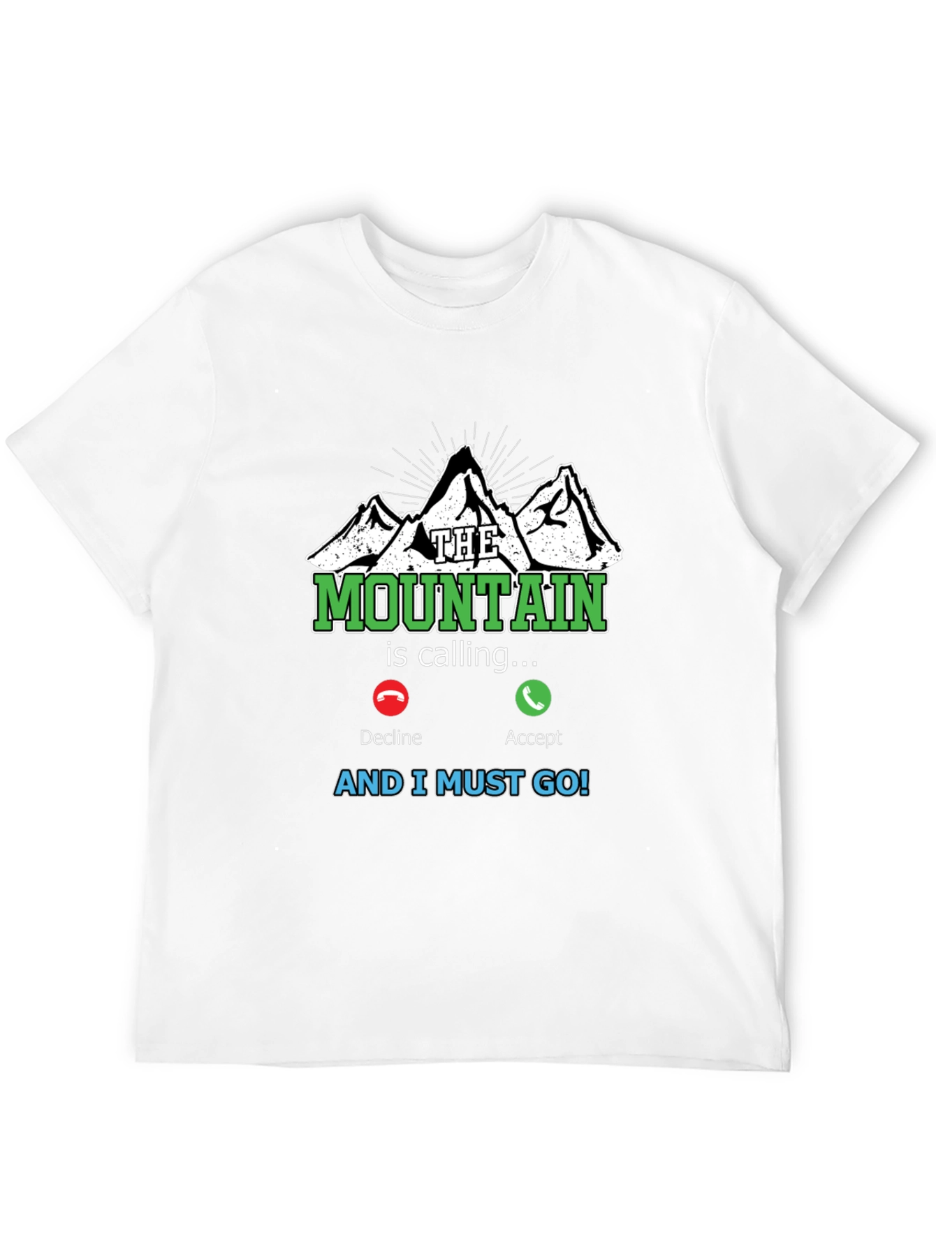 Black The Mountain is Calling T-Shirt view 12