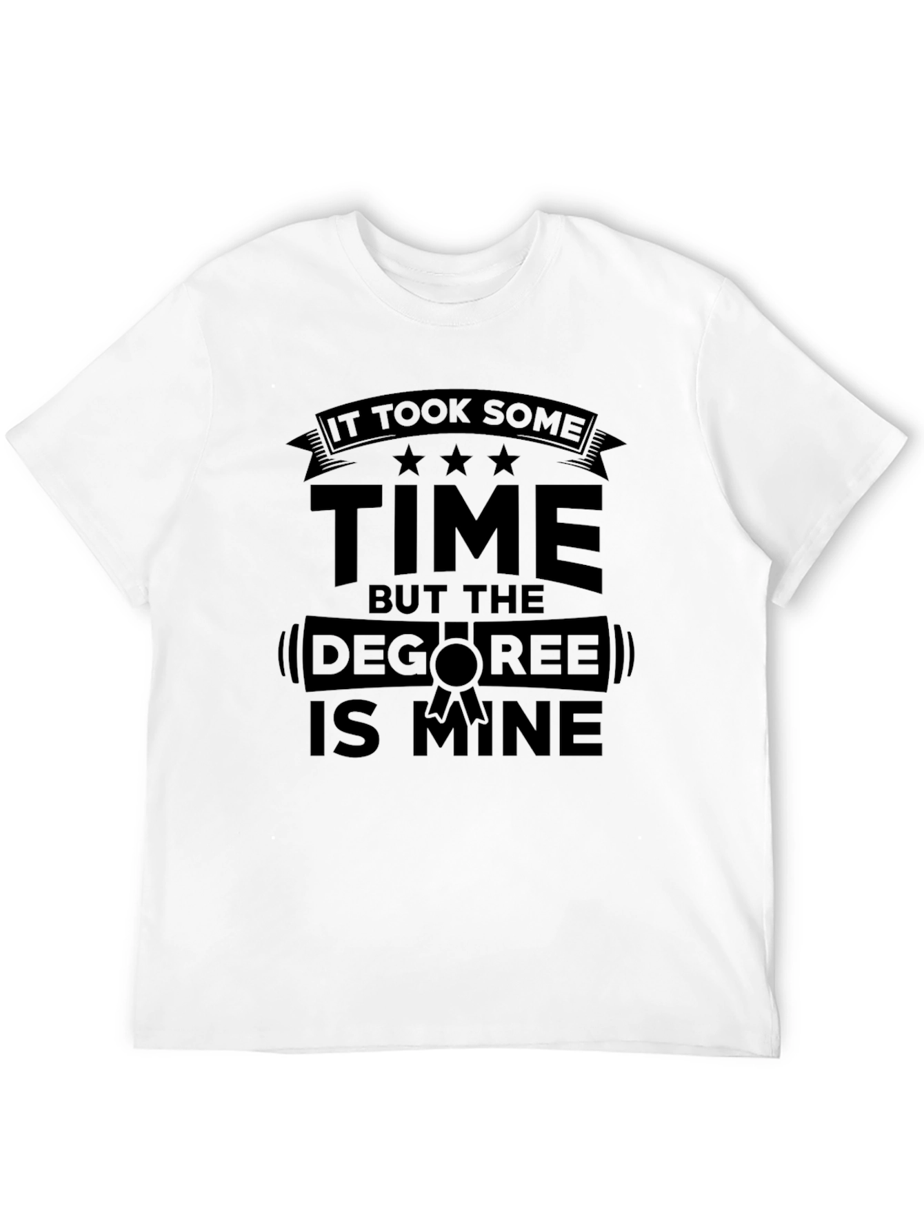 Black Graduation Time Degree T-Shirt view 12