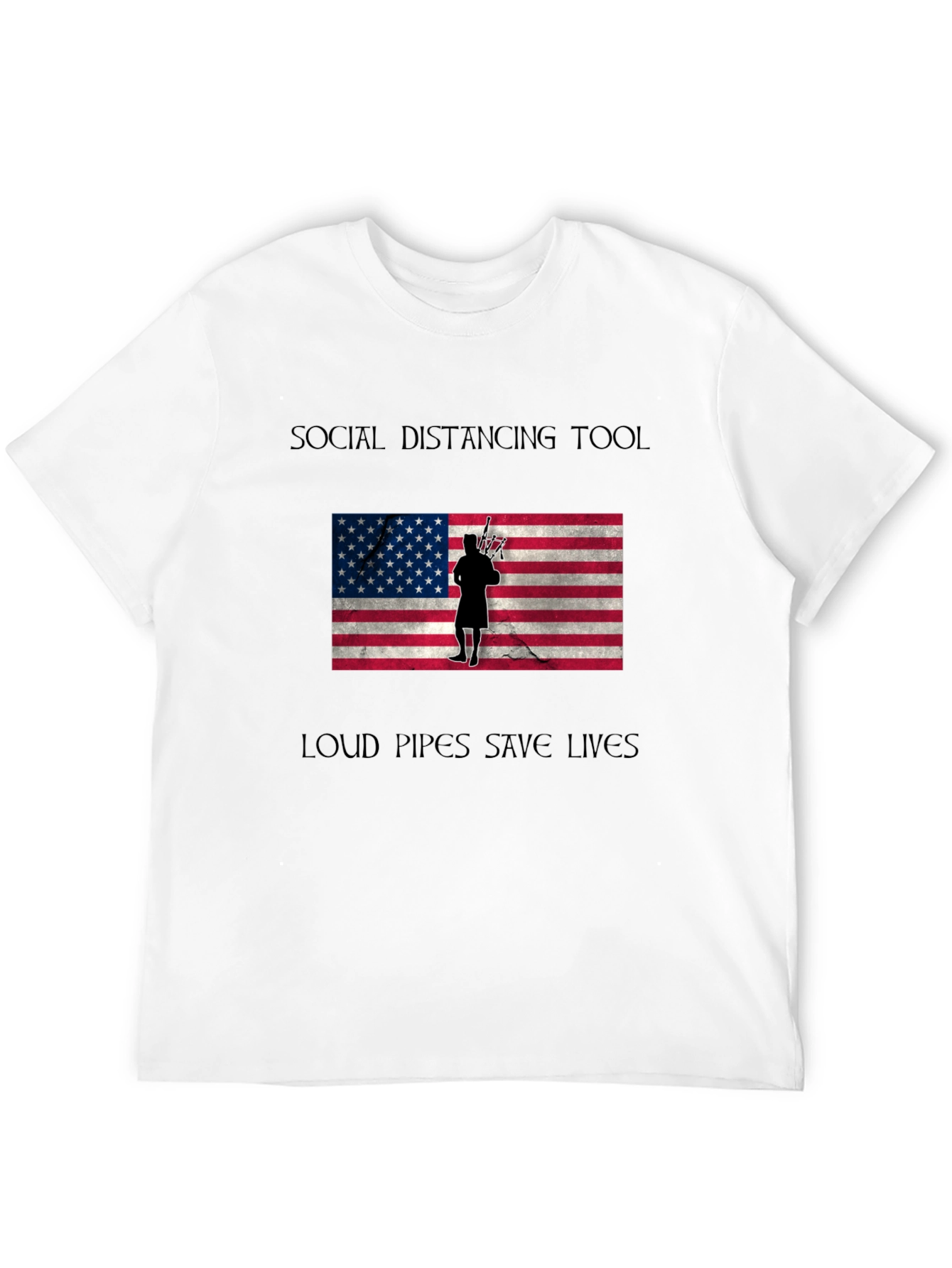 Black Social Distancing Loud Pipes T-Shirt view 12