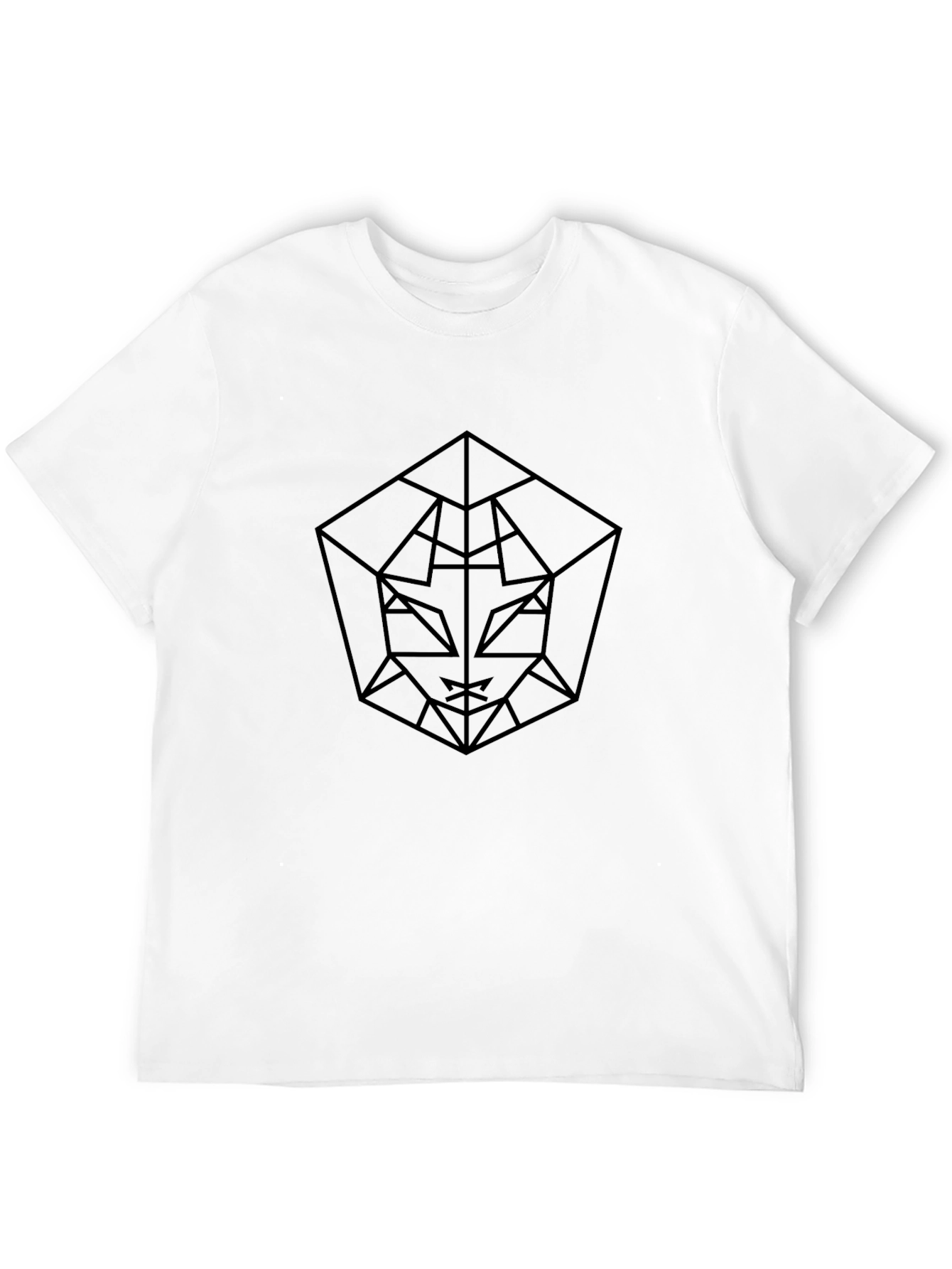 Black Geometric Wolf Tee - Modern Graphic Design view 12