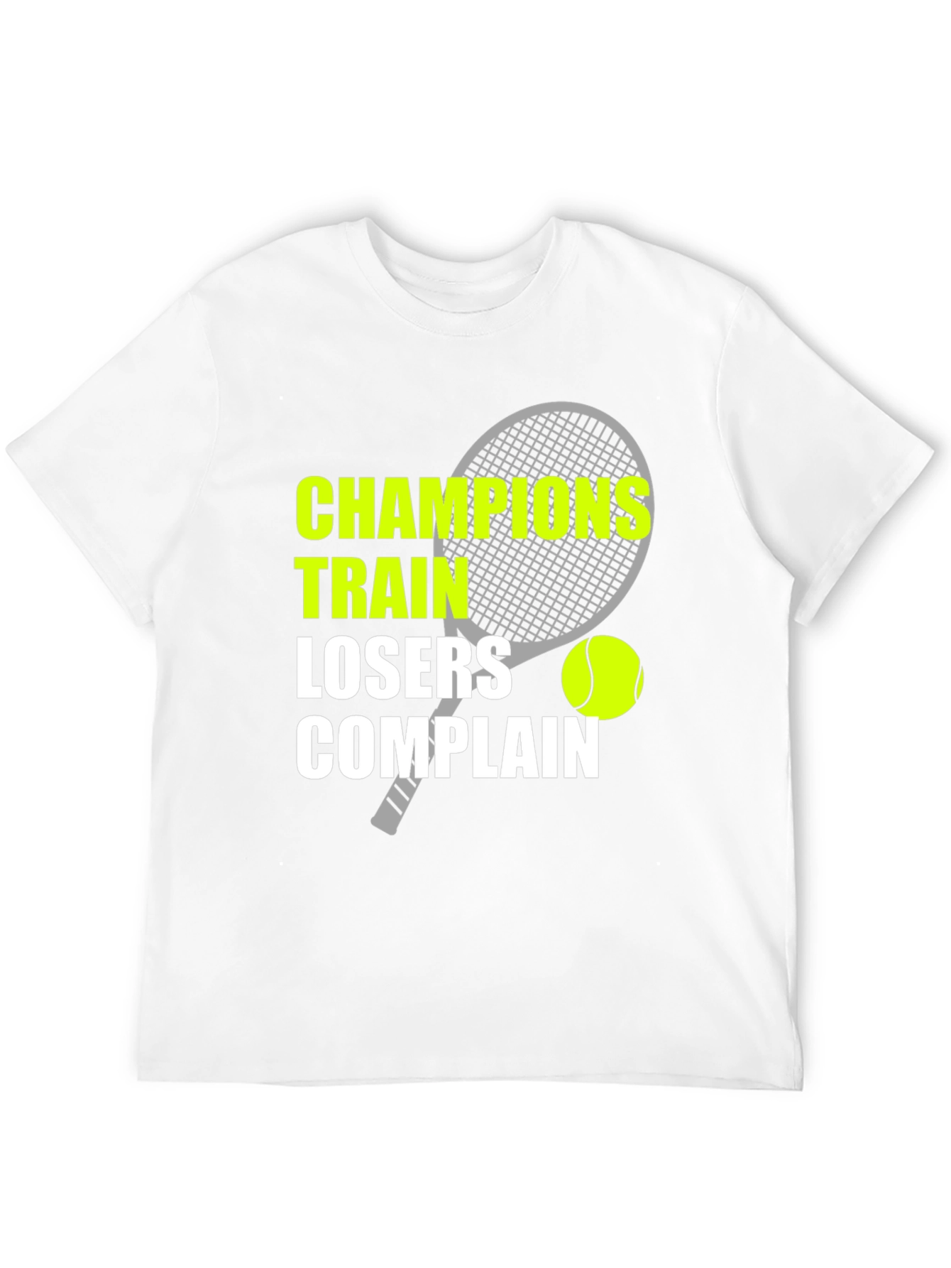 Black Champions Train T-Shirt Tennis Motivation view 12