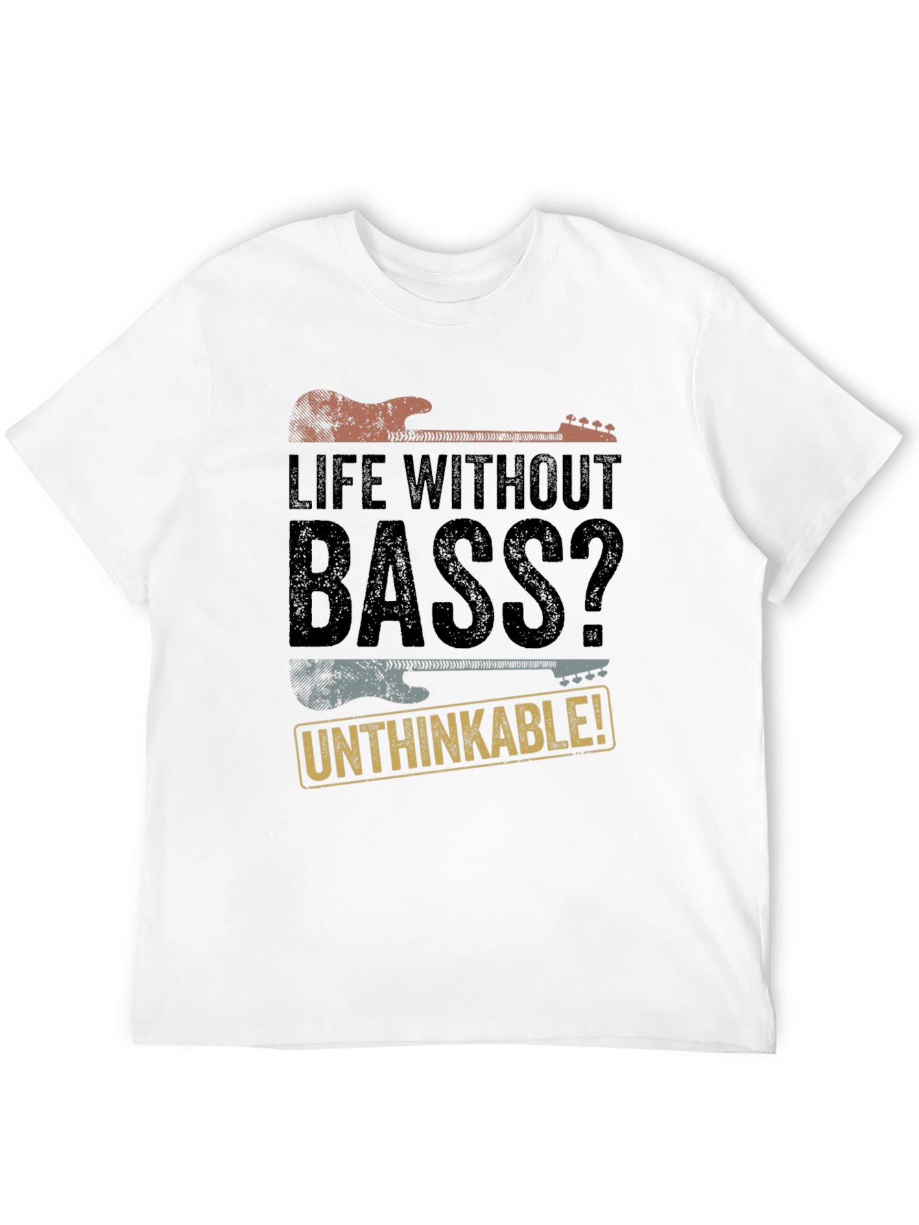 Black Life Without Bass? T-Shirt - Musician Apparel view 12