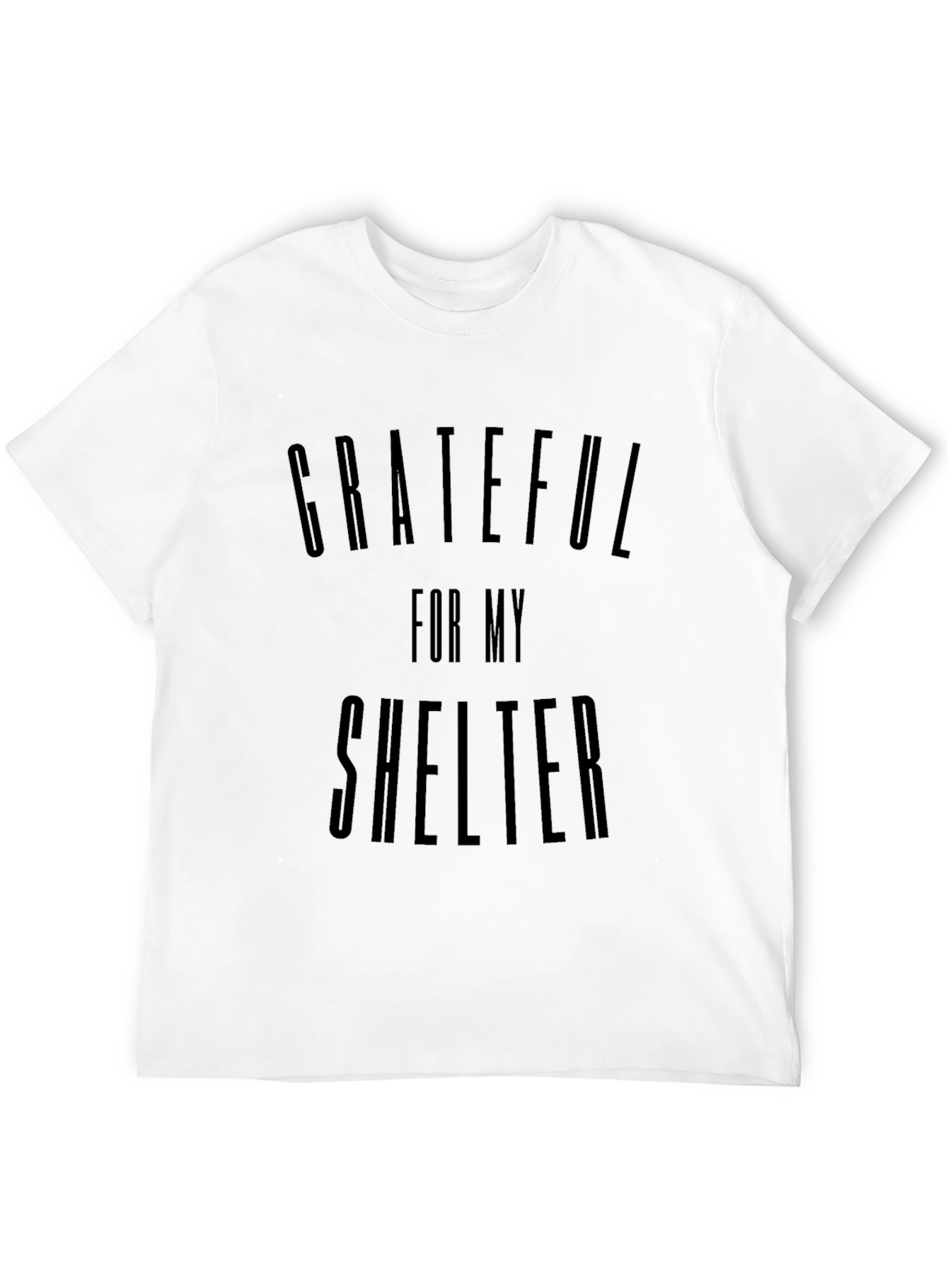 Black Grateful for My Shelter Black Graphic Tee view 12