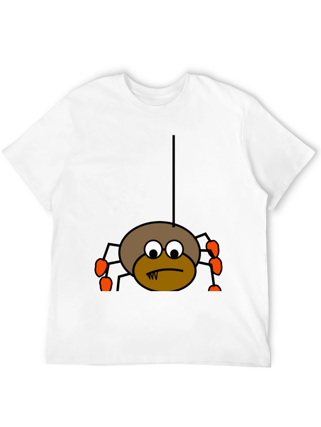 Black Halloween Spider Graphic Tee - Black Cotton T-Shirt view 12