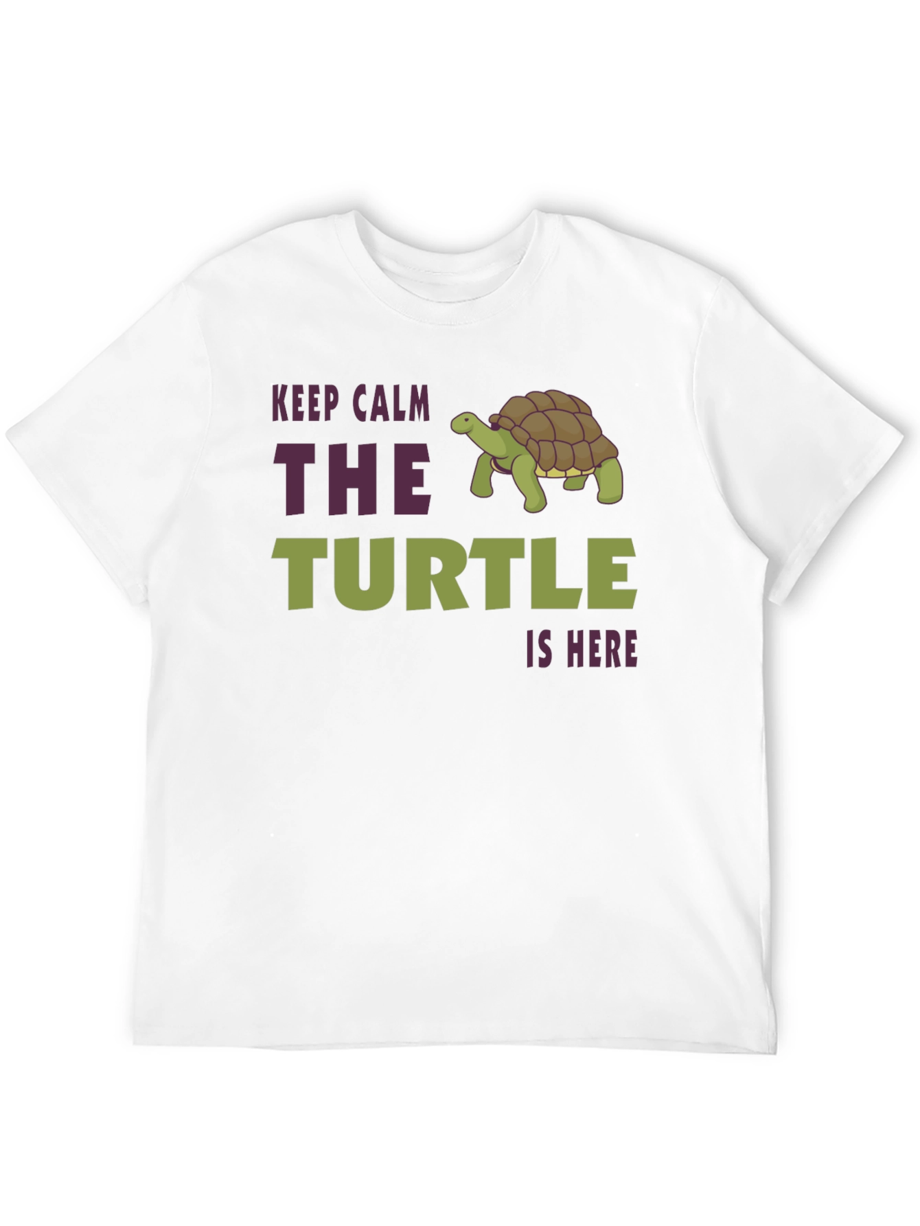 Black Keep Calm The Turtle Is Here Graphic T-Shirt view 12