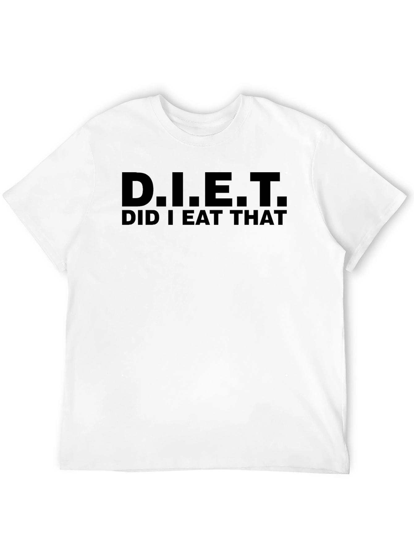 Black D.I.E.T. Did I Eat That? Black Graphic Tee view 12