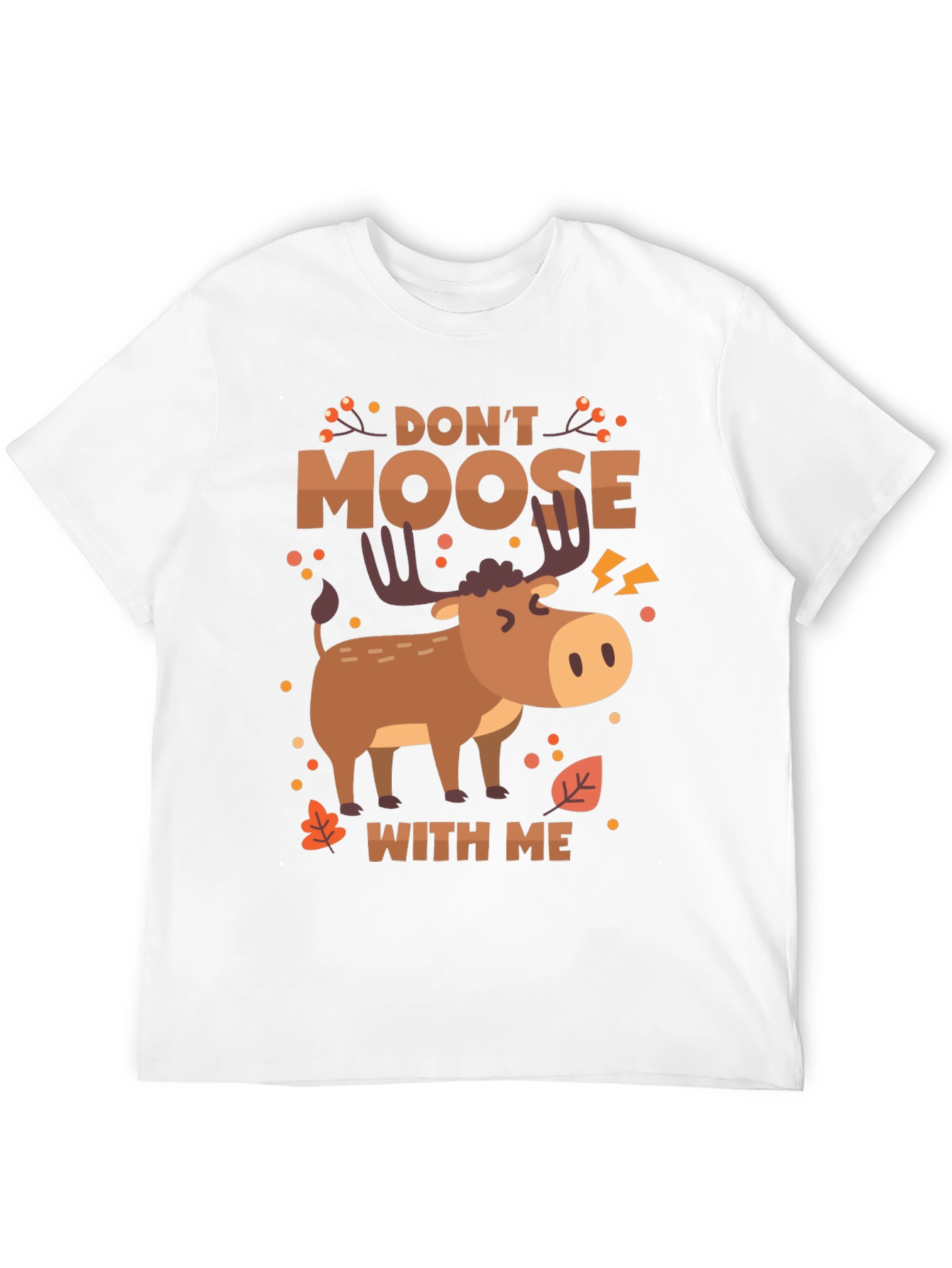 Black Don't Moose With Me Funny Graphic T-Shirt view 12