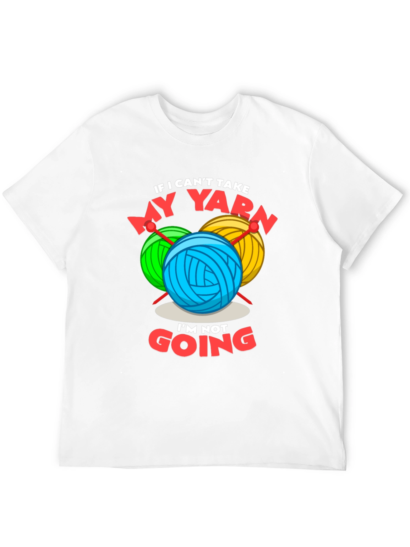 Black Funny Yarn Lover T-Shirt - Knitting & Crochet Gift Tee view 12