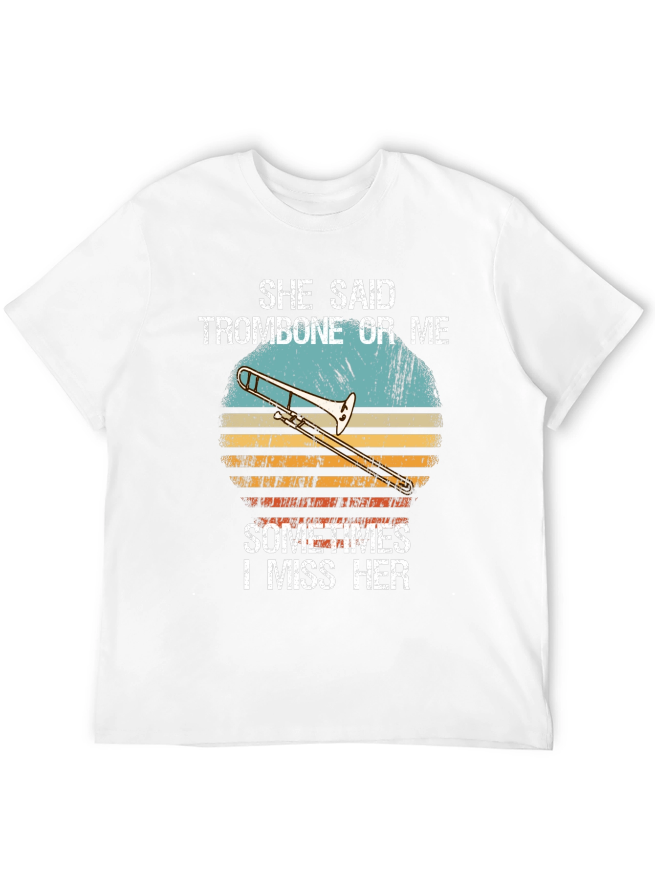 Black Trombone or Me Graphic T-Shirt view 12