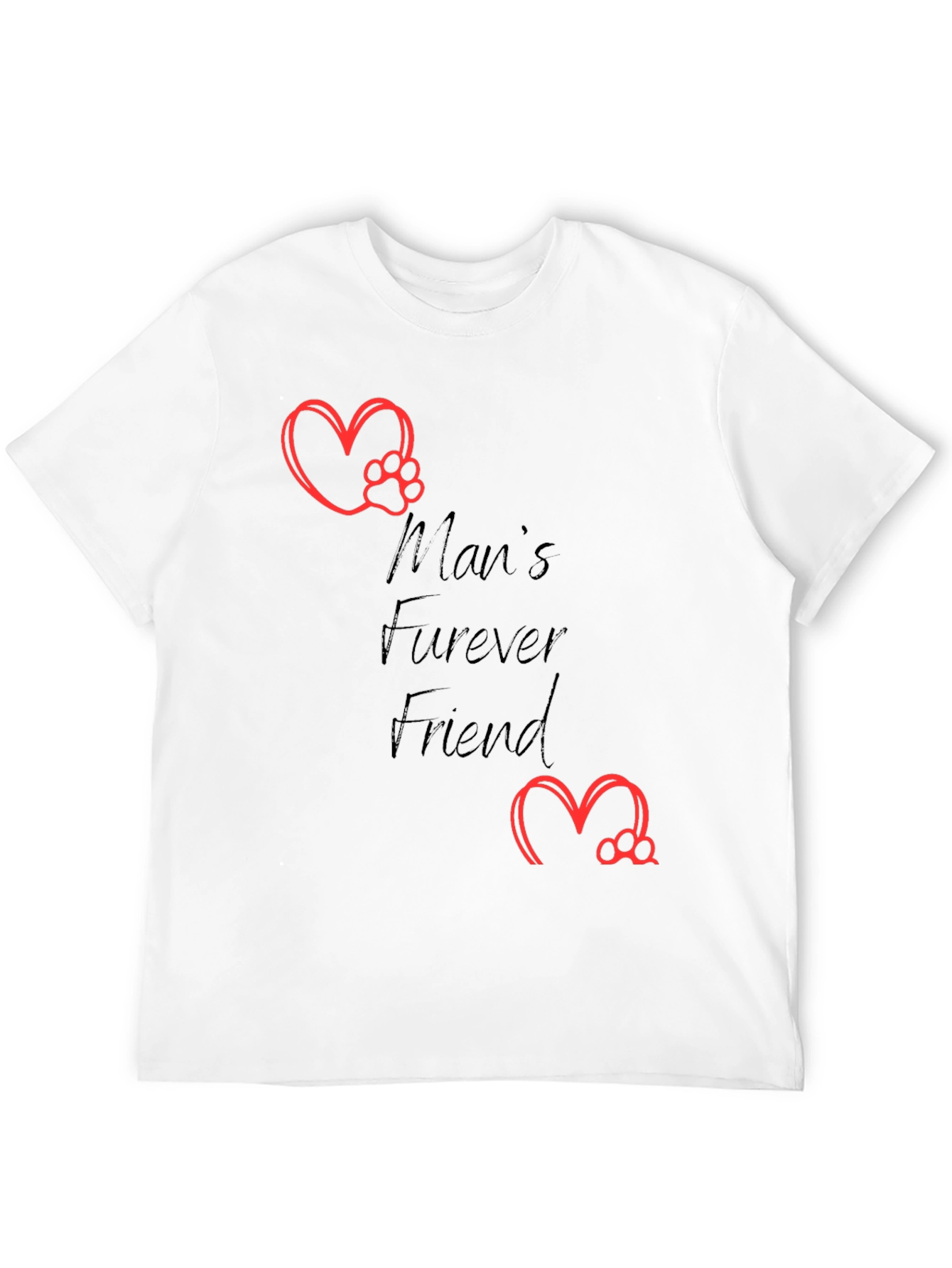 Black Man's Furever Friend T-Shirt - Pet Lover Tee view 12