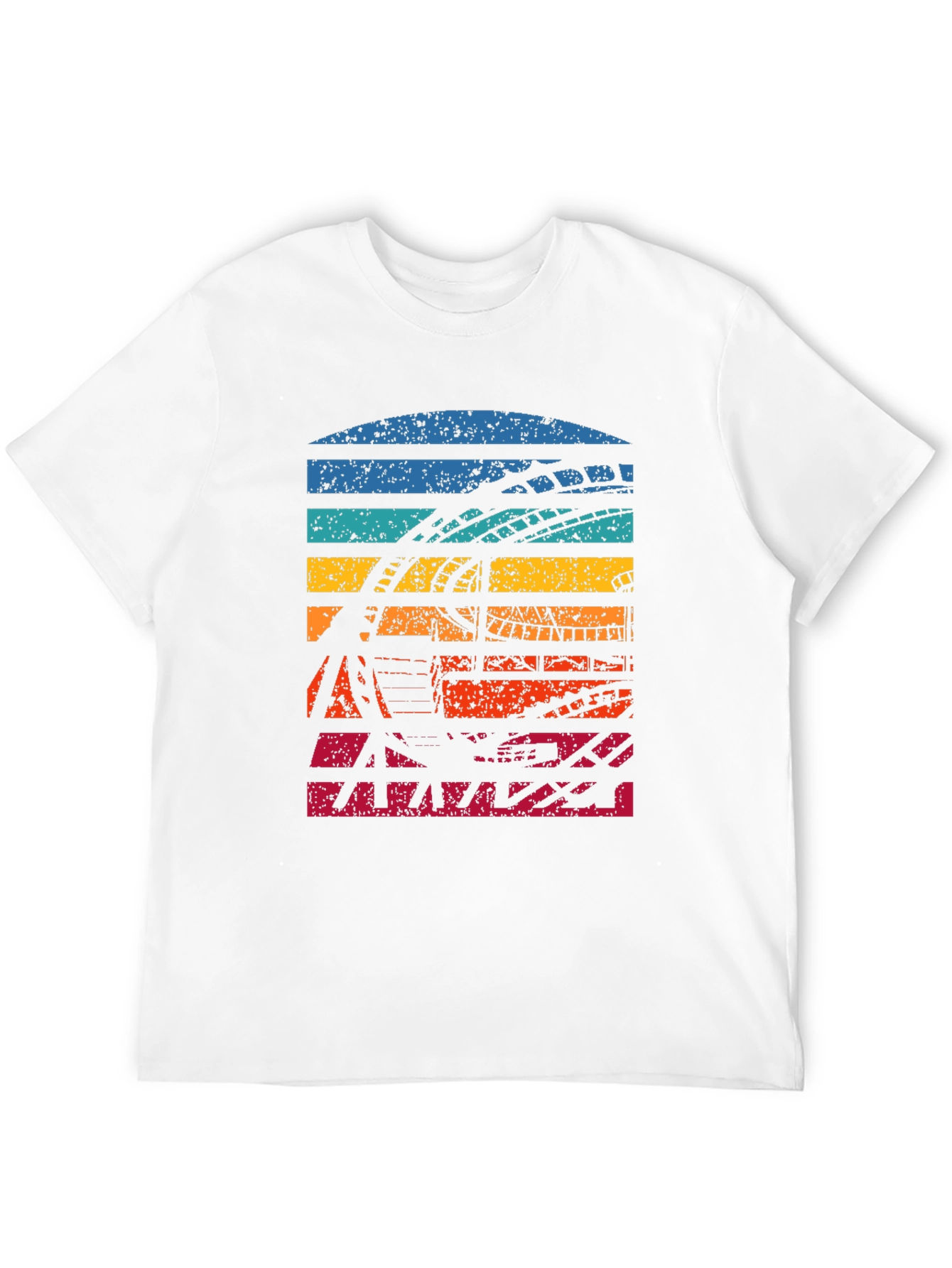 Black Retro Roller Coaster T-Shirt view 12
