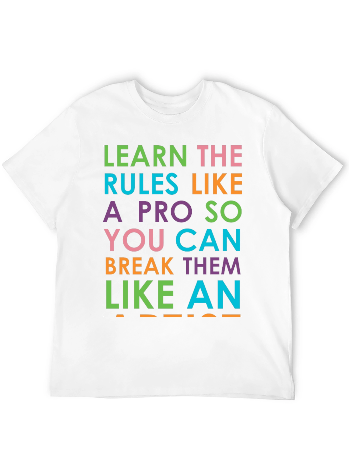 Black Learn the Rules Funny Graphic Tee view 12