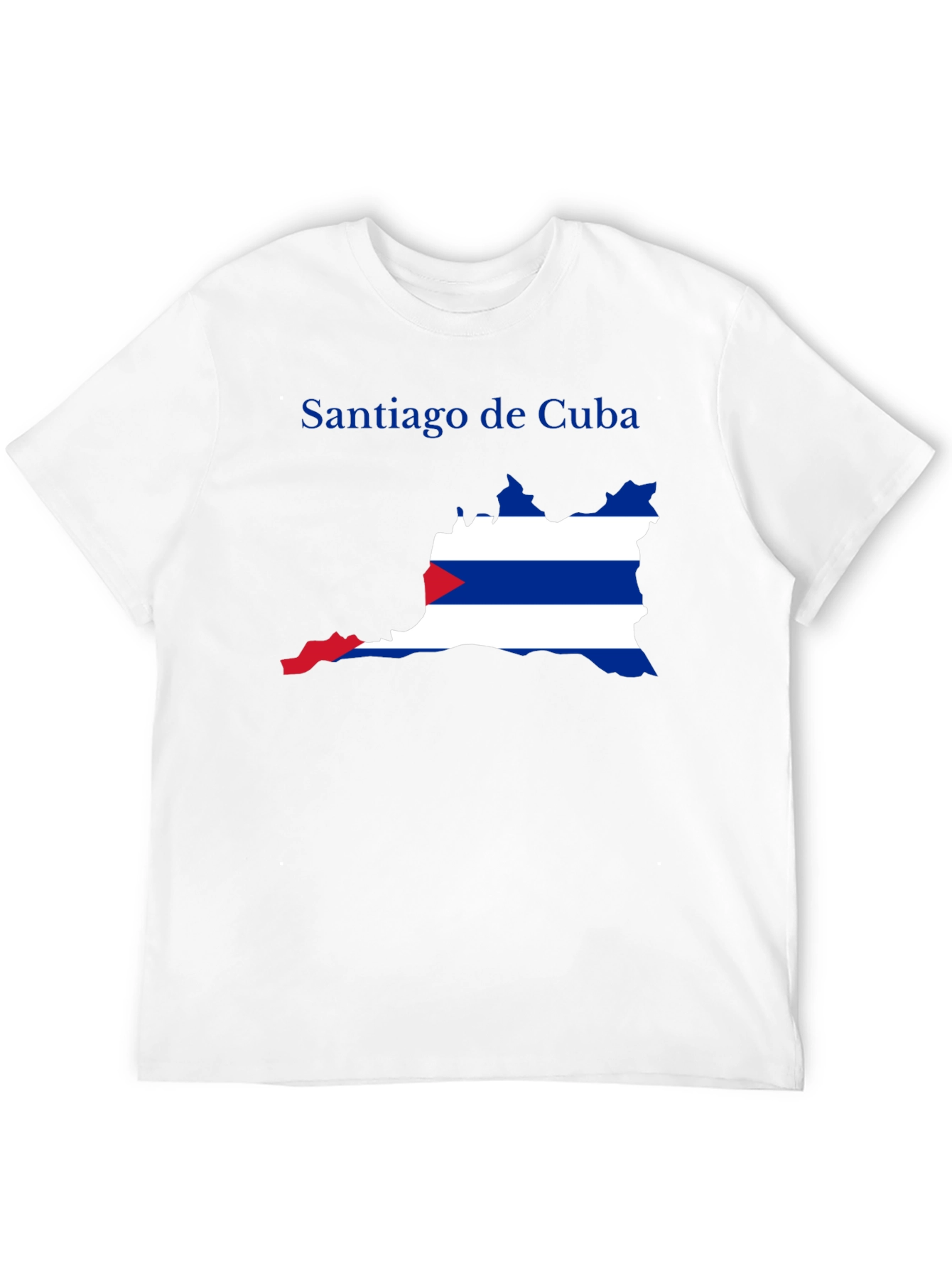 Black Santiago de Cuba Flag Graphic T-Shirt view 12