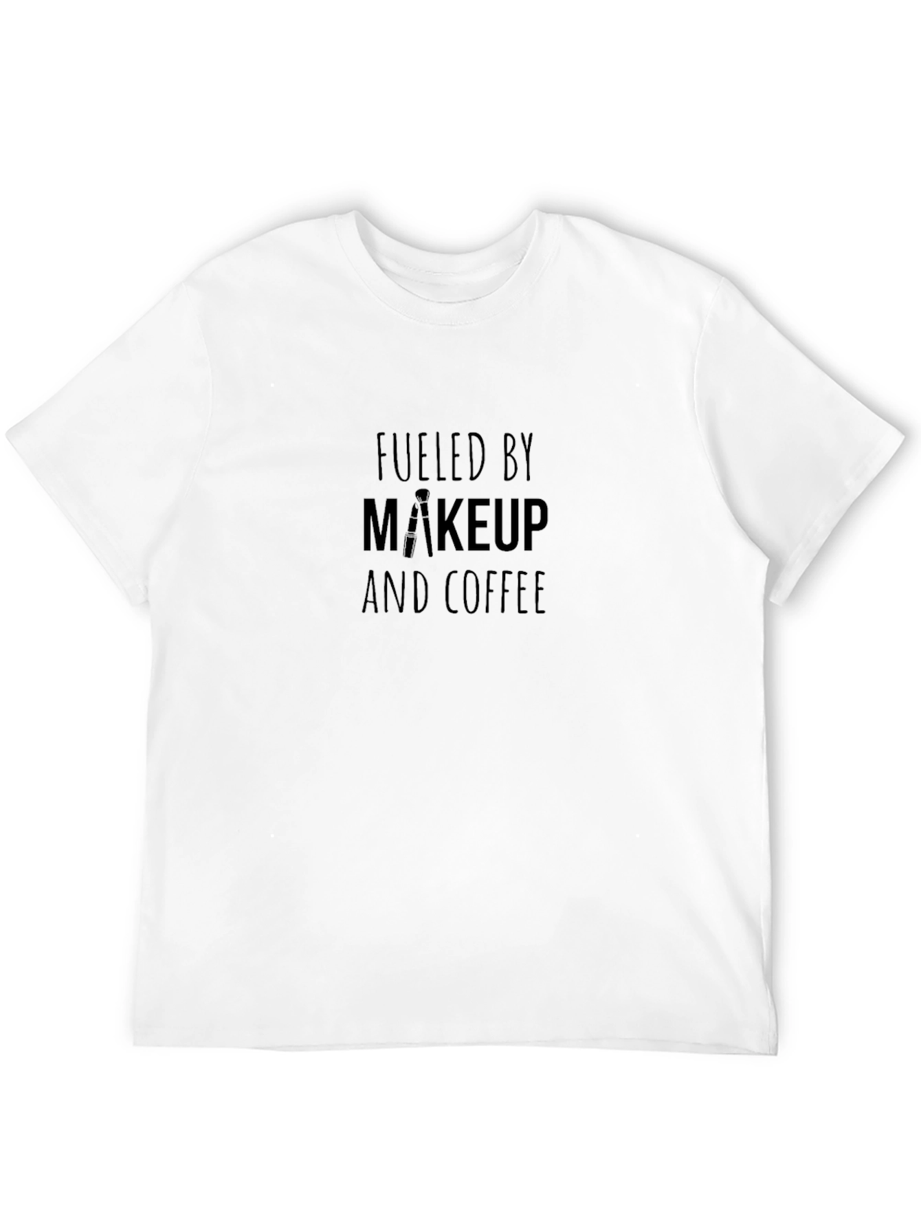 Black Fueled By Makeup & Coffee Graphic Tee view 12