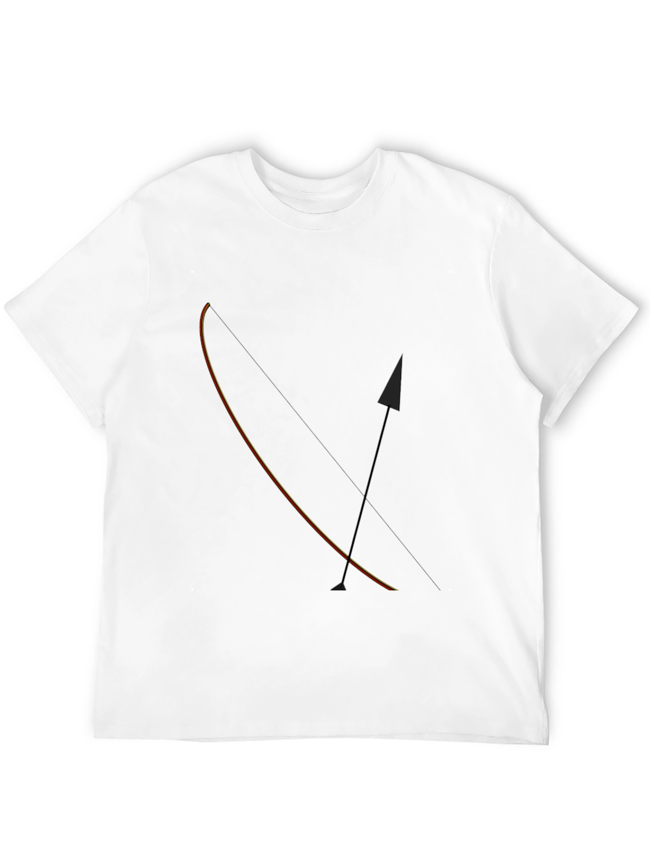 Black Archery Bow & Arrow Graphic Tee - Mens Black T-Shirt view 12