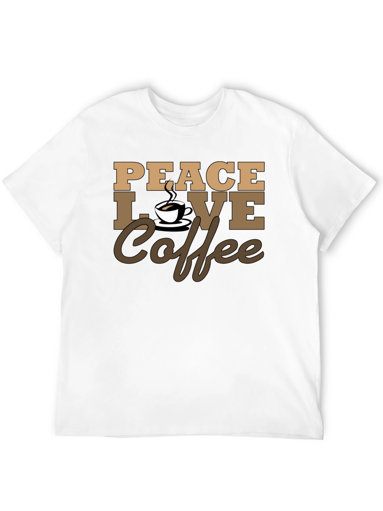 Black Peace Love Coffee T-Shirt - Stylish Casual Tee view 12