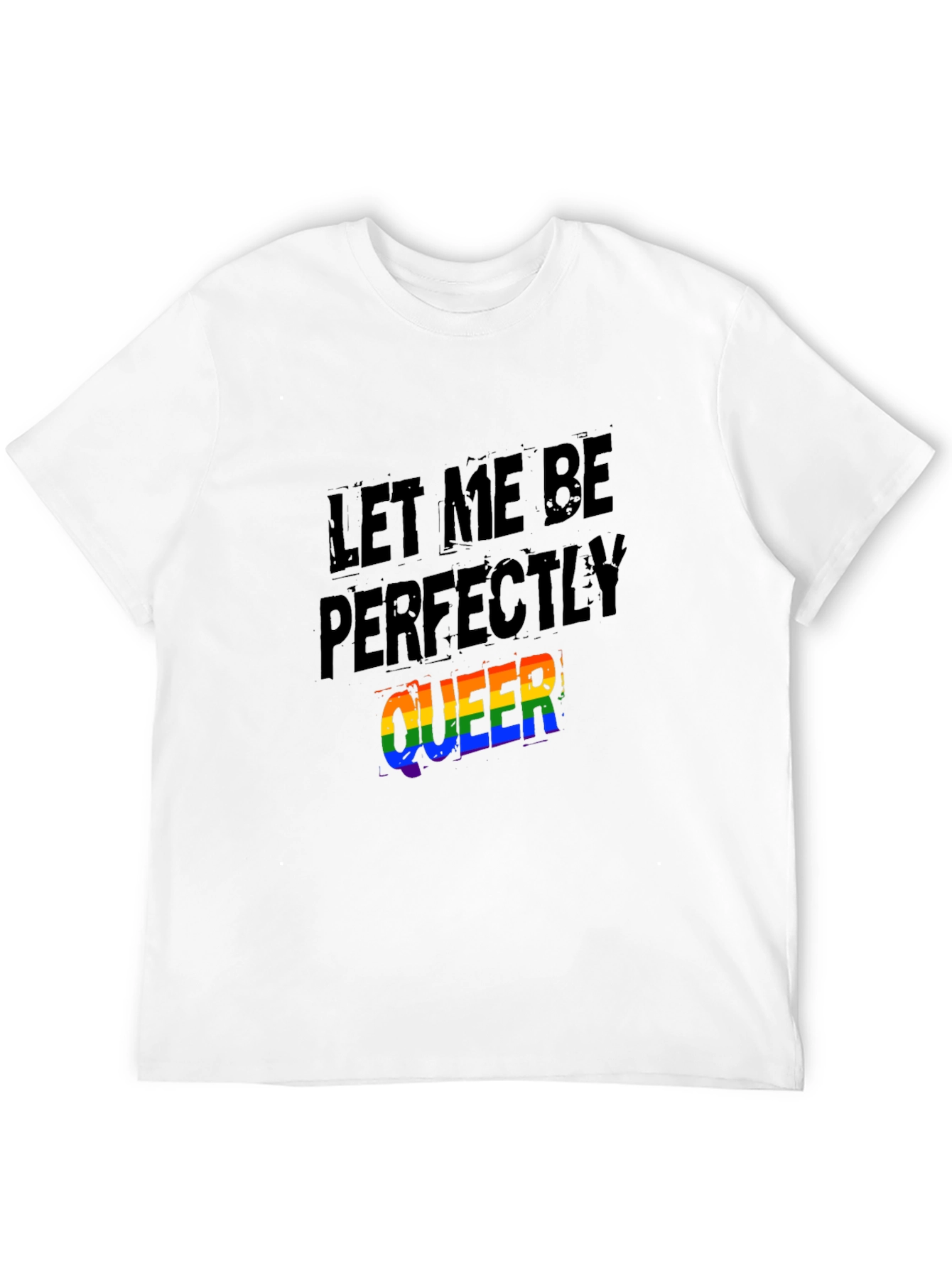 Black Let Me Be Perfectly Queer T-Shirt view 12