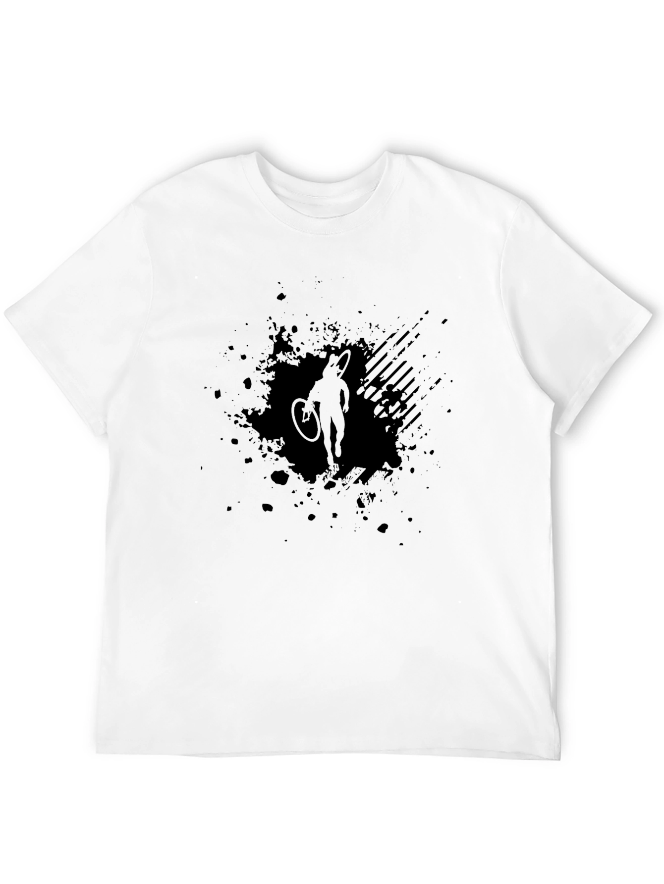 Black Cycling Silhouette Graphic T-Shirt - 12
