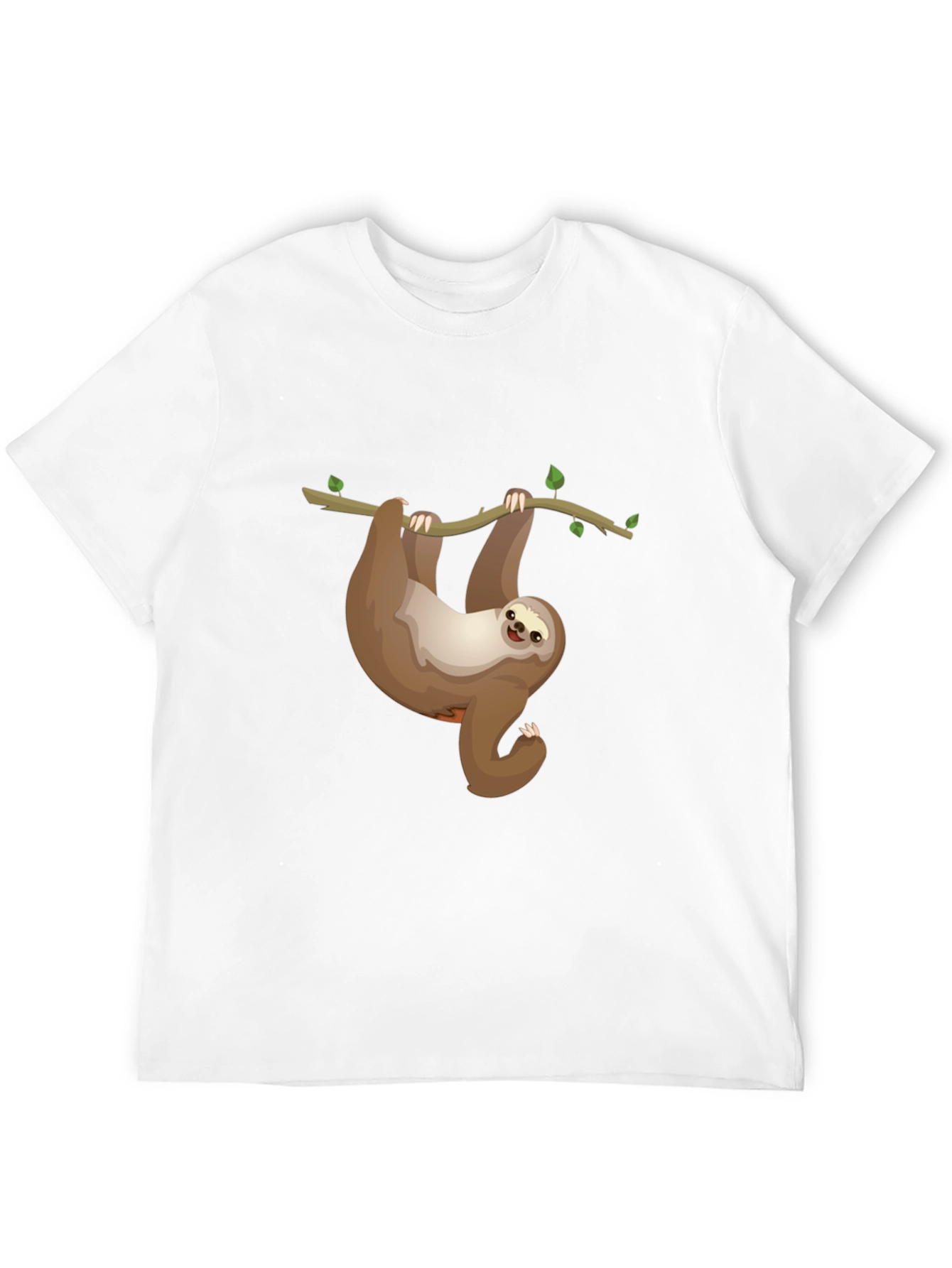 Black Sloth on Branch Graphic T-Shirt view 12