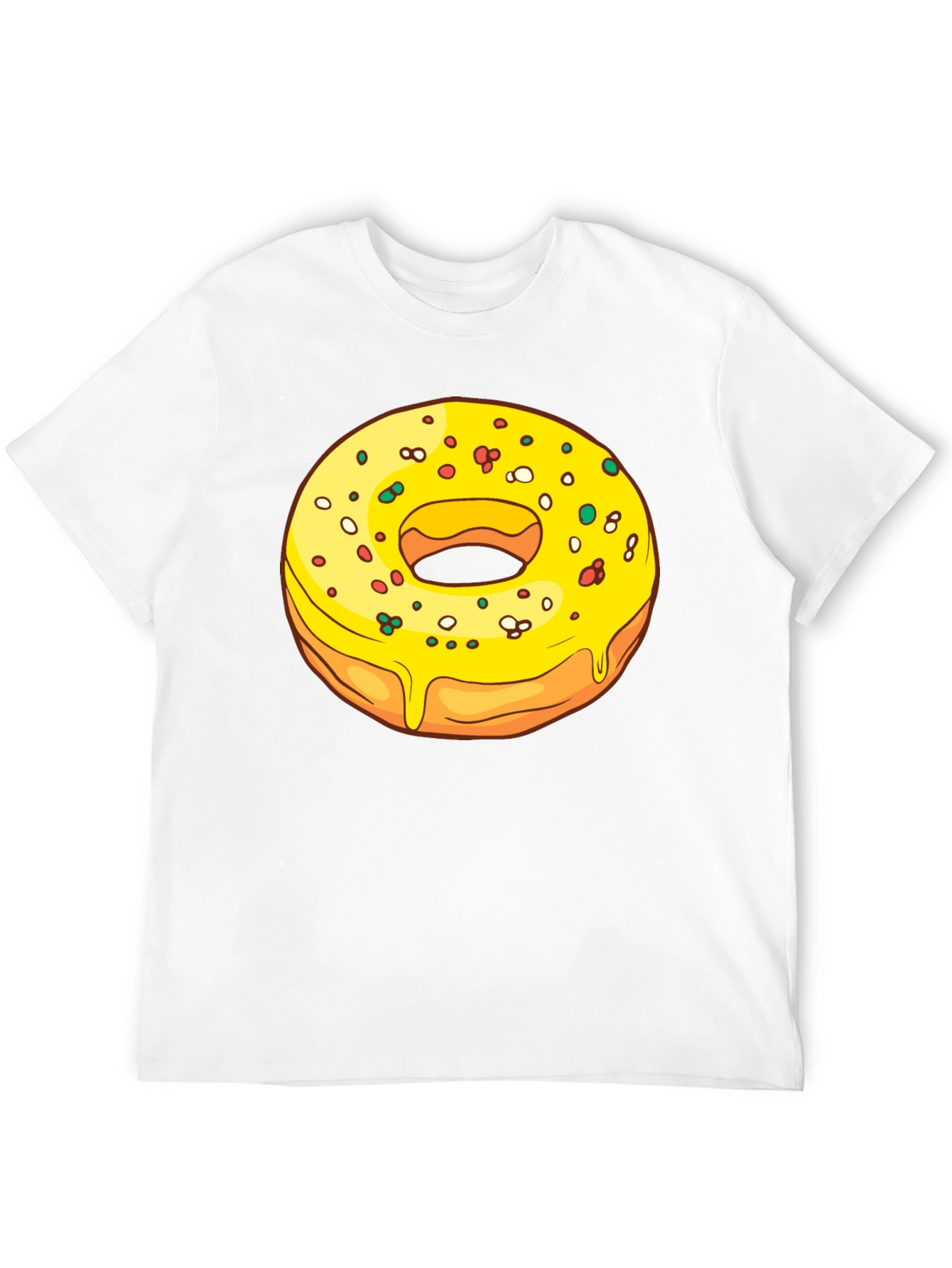 Black Donut Graphic T-Shirt - Black, Casual Wear view 12