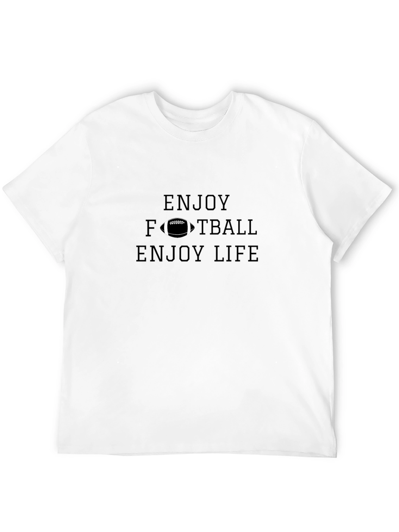 Black Enjoy Football Life Graphic Tee view 12