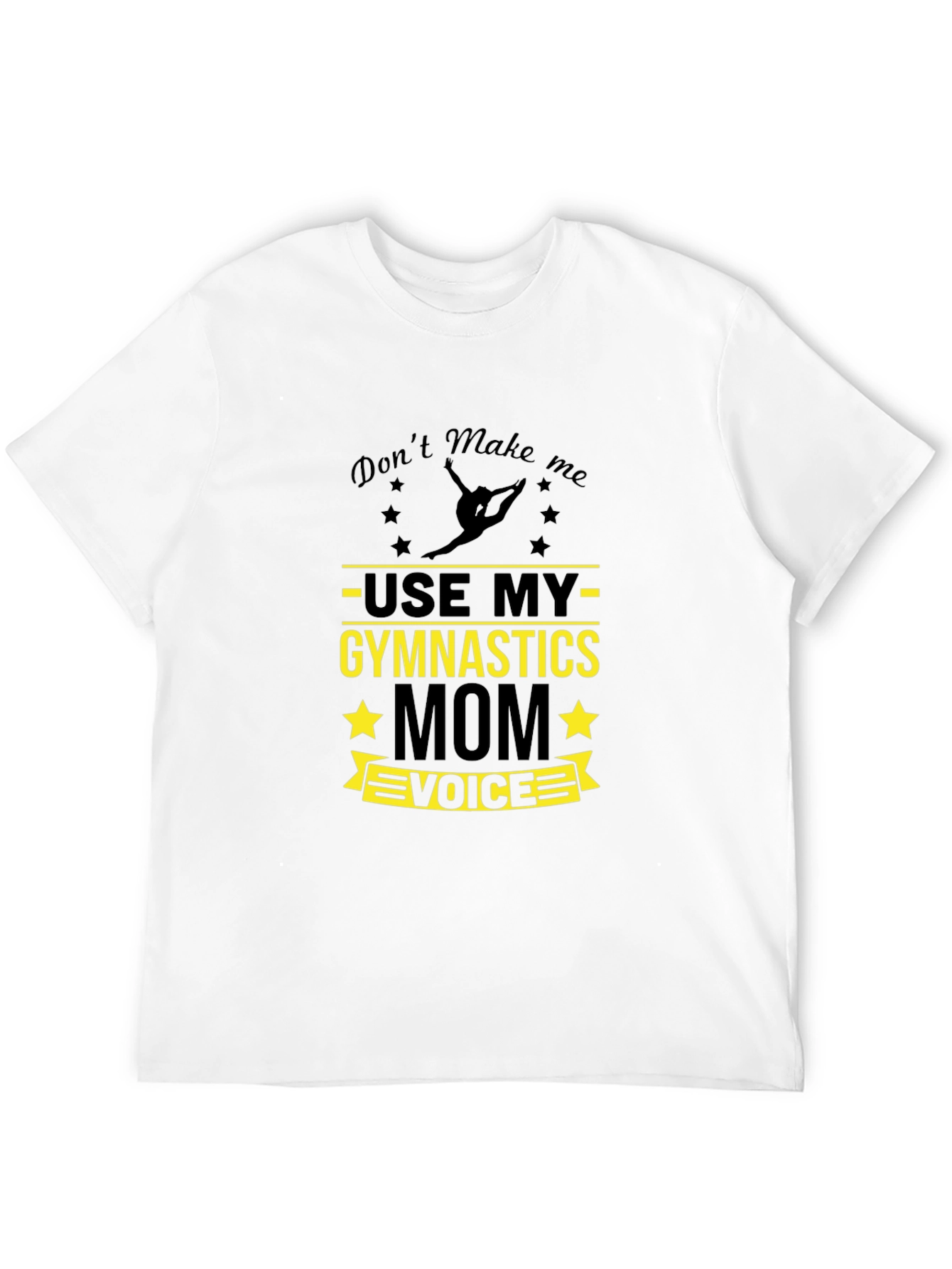 Black Gymnastics Mom Voice T-Shirt - Funny Gymnast Tee view 12