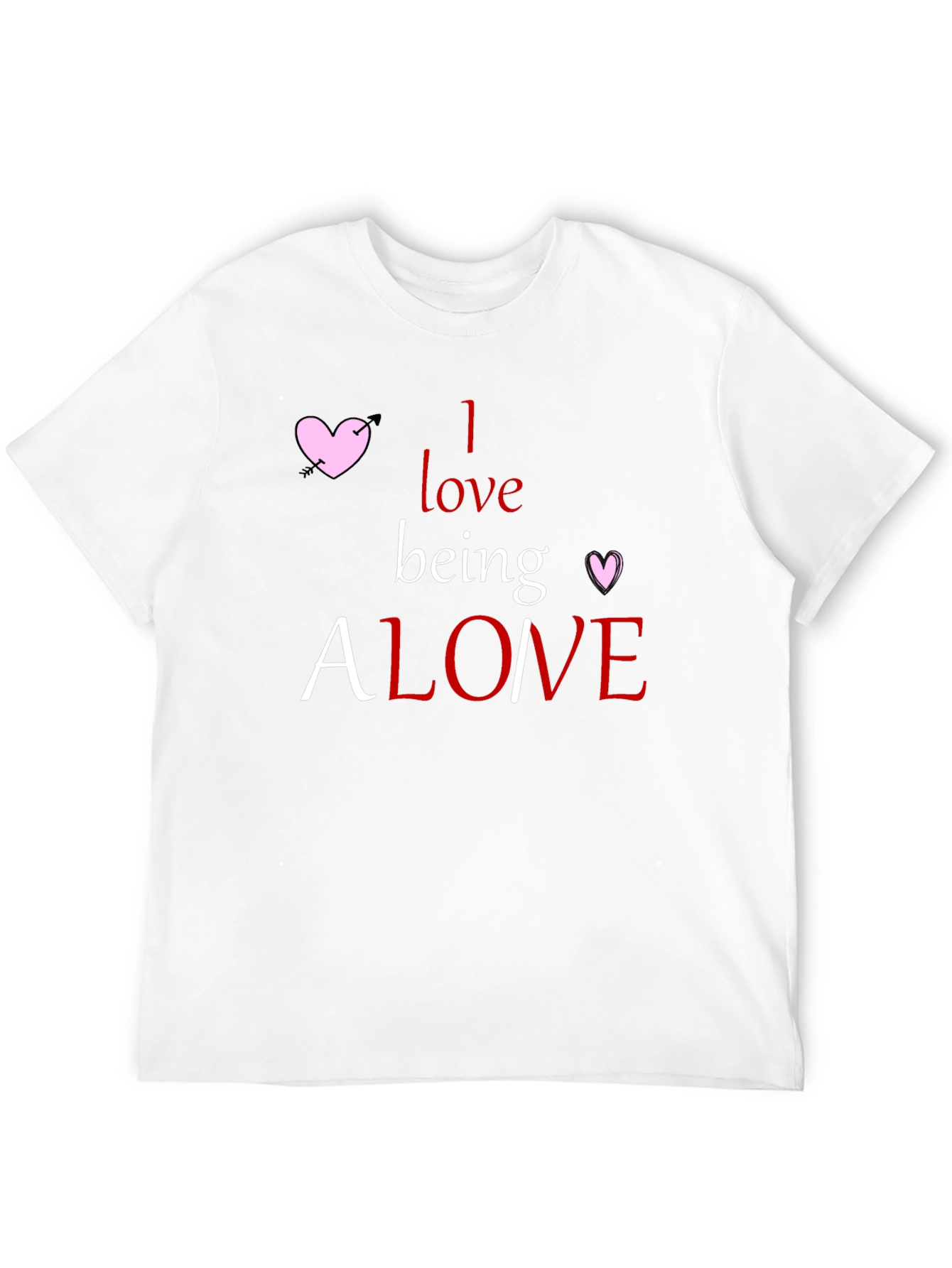 Black Alone T-Shirt - Heart Graphic Tee view 12