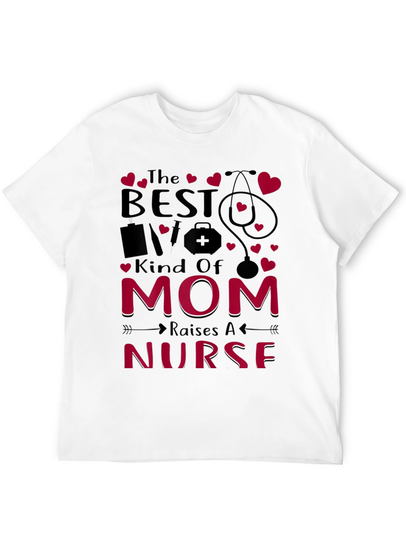 Black Best Mom Raises A Nurse T-Shirt view 12