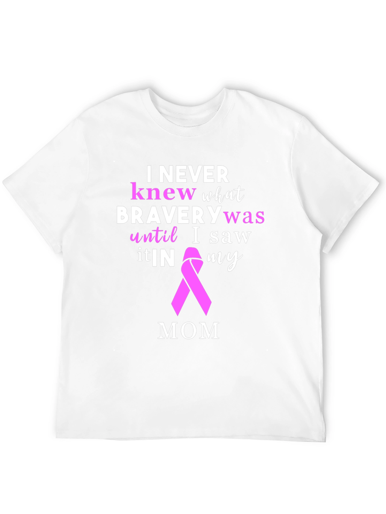 Black Bravery Mom T-Shirt: Breast Cancer Awareness Ribbon view 12
