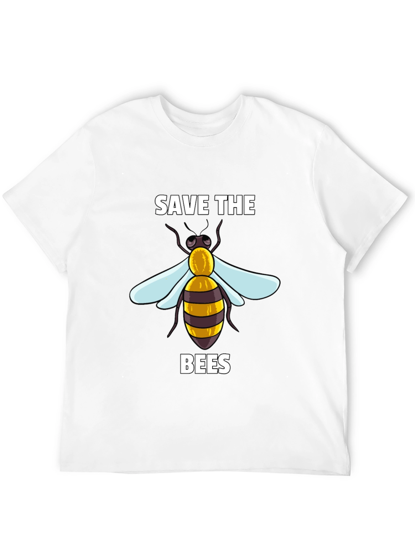 Black Save the Bees Graphic T-Shirt view 12