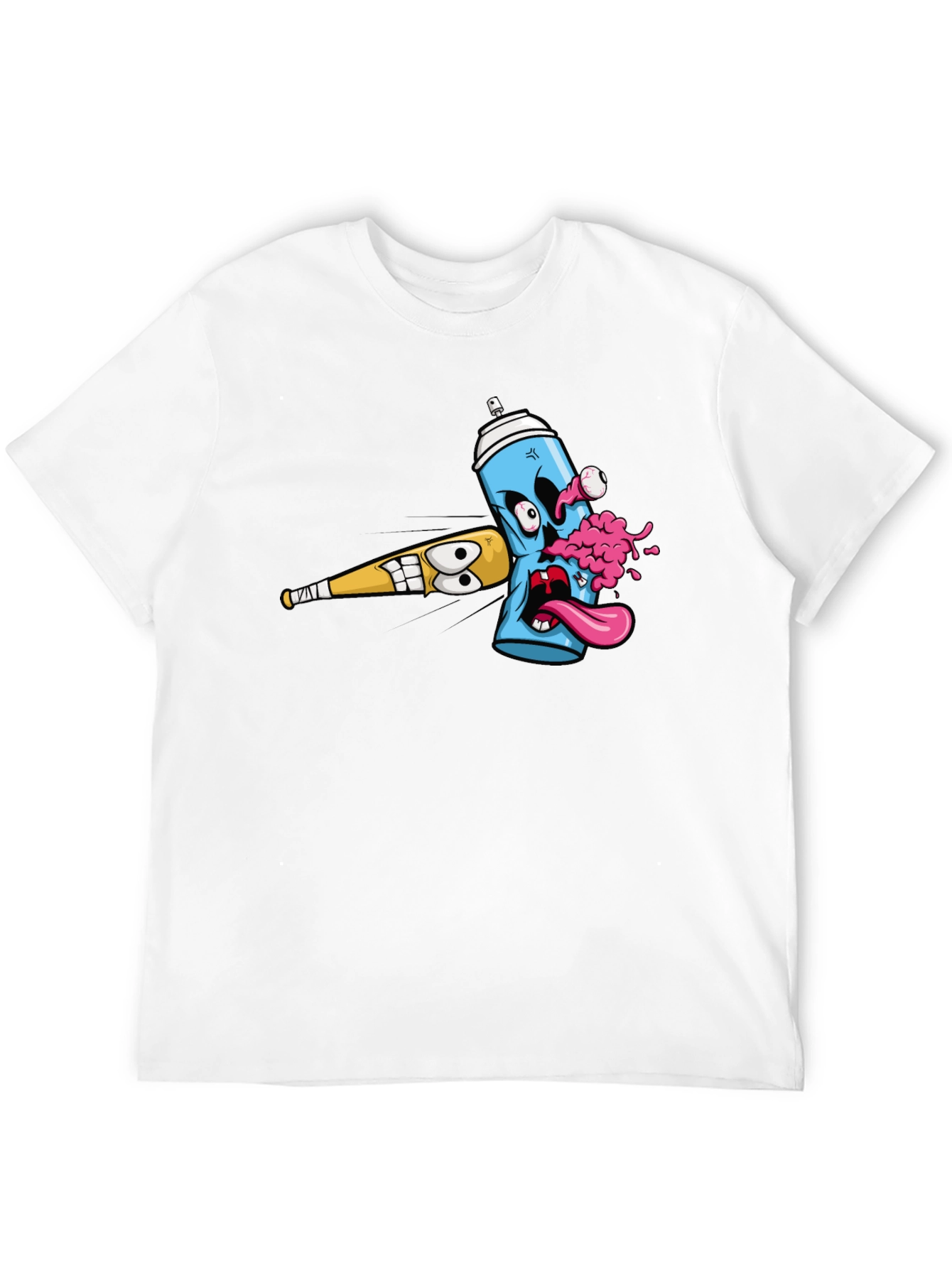 Black Cartoon Graffiti Graphic Tee view 12