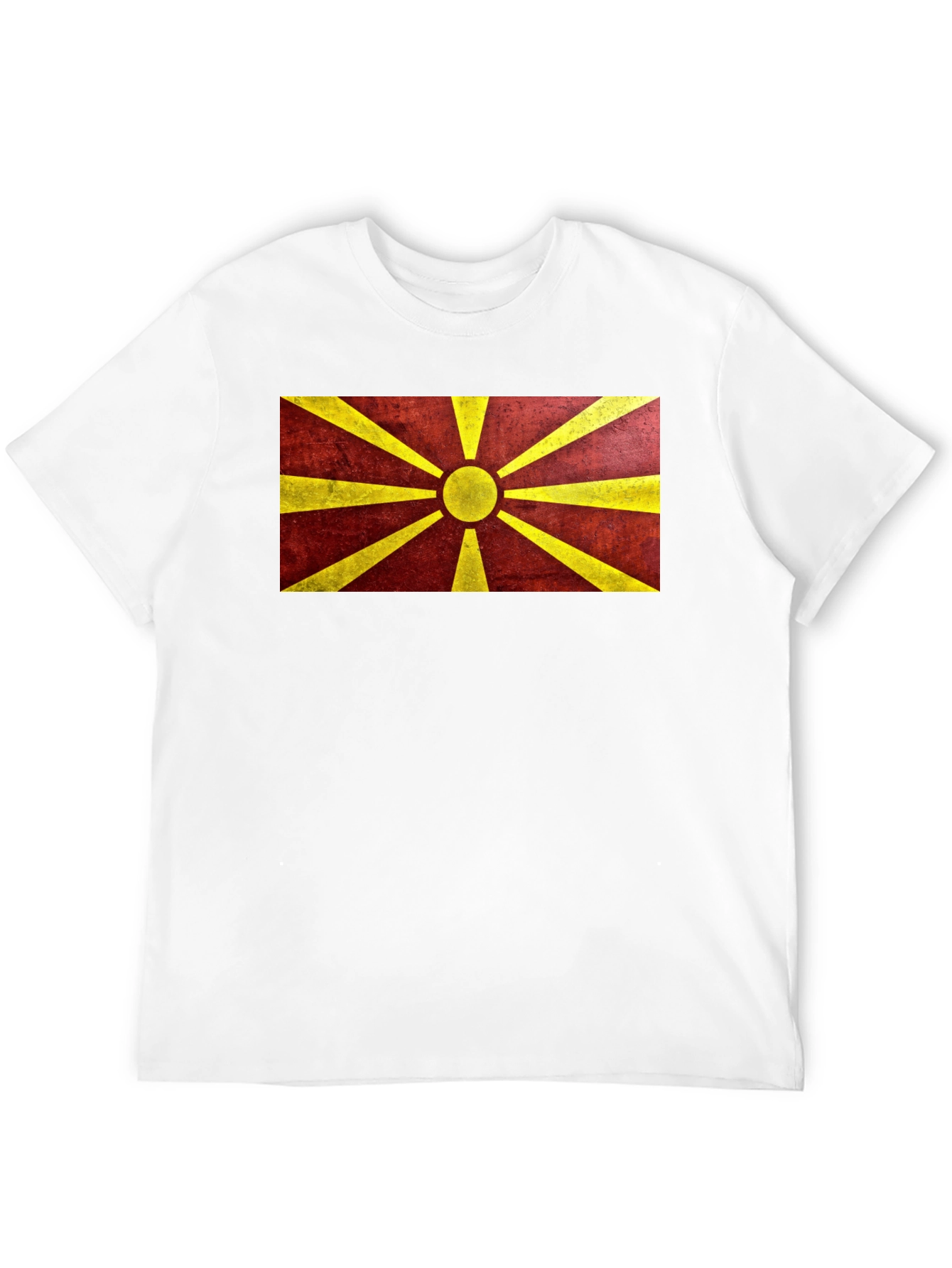 Macedonia Flag Graphic Print Black T-Shirt - 12