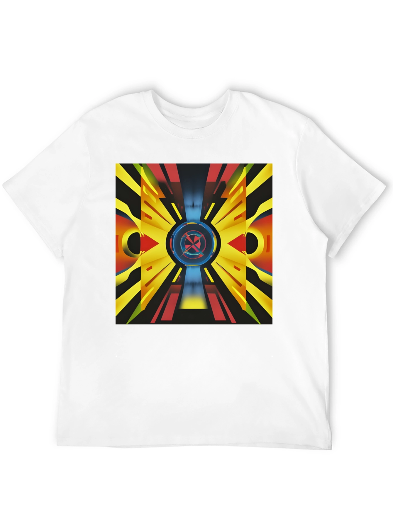 Black Abstract Geometric Graphic Print Tee view 12