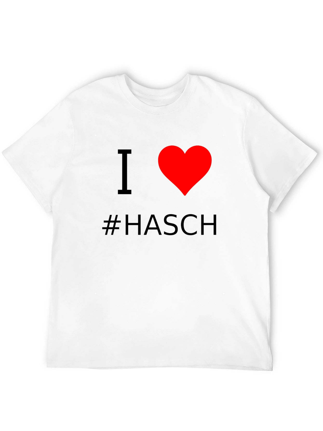 Black I Heart #Hasch T-Shirt - Black Cotton Casual Tee view 12