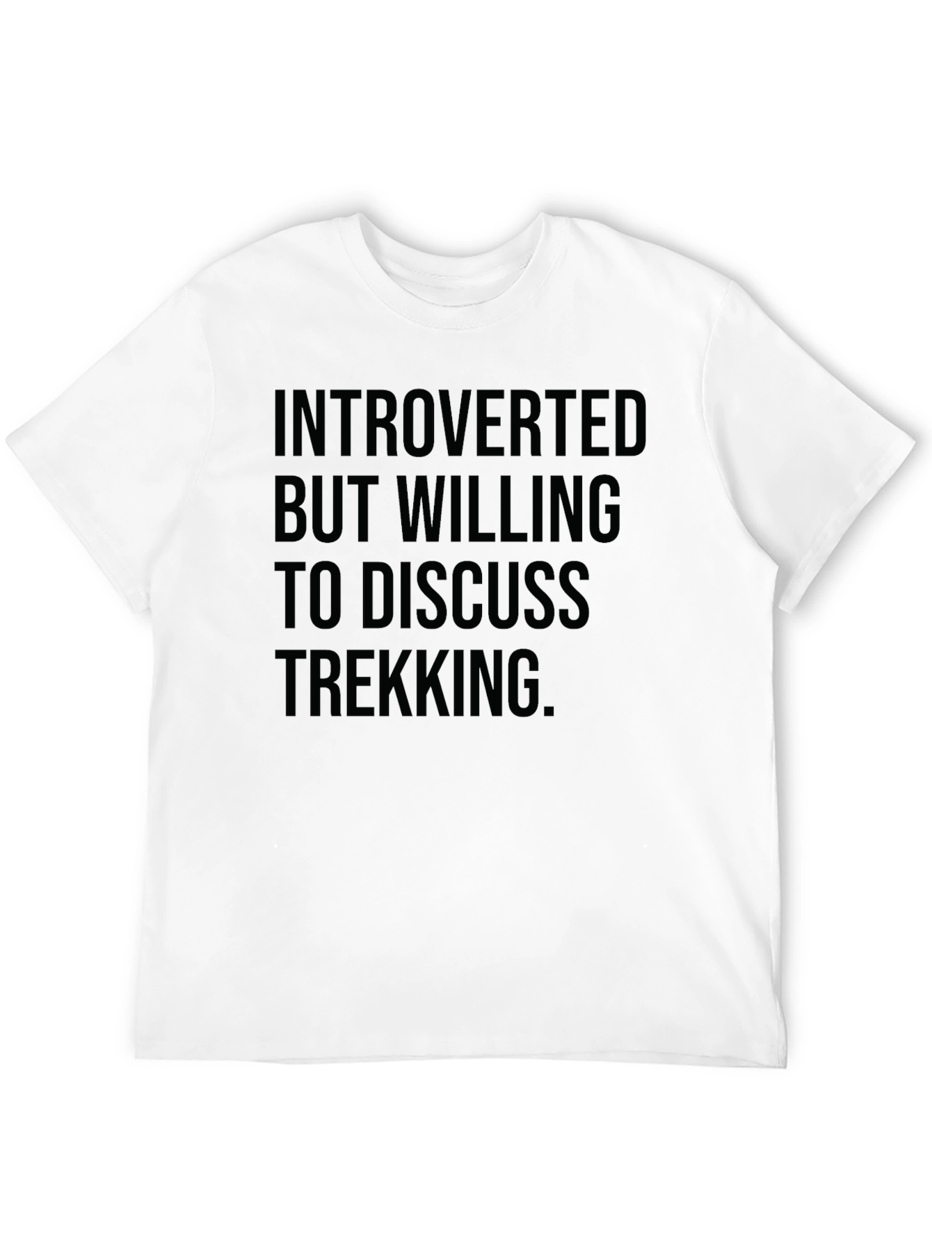 Black Introverted Trekking T-Shirt - Funny Hiking Tee view 12