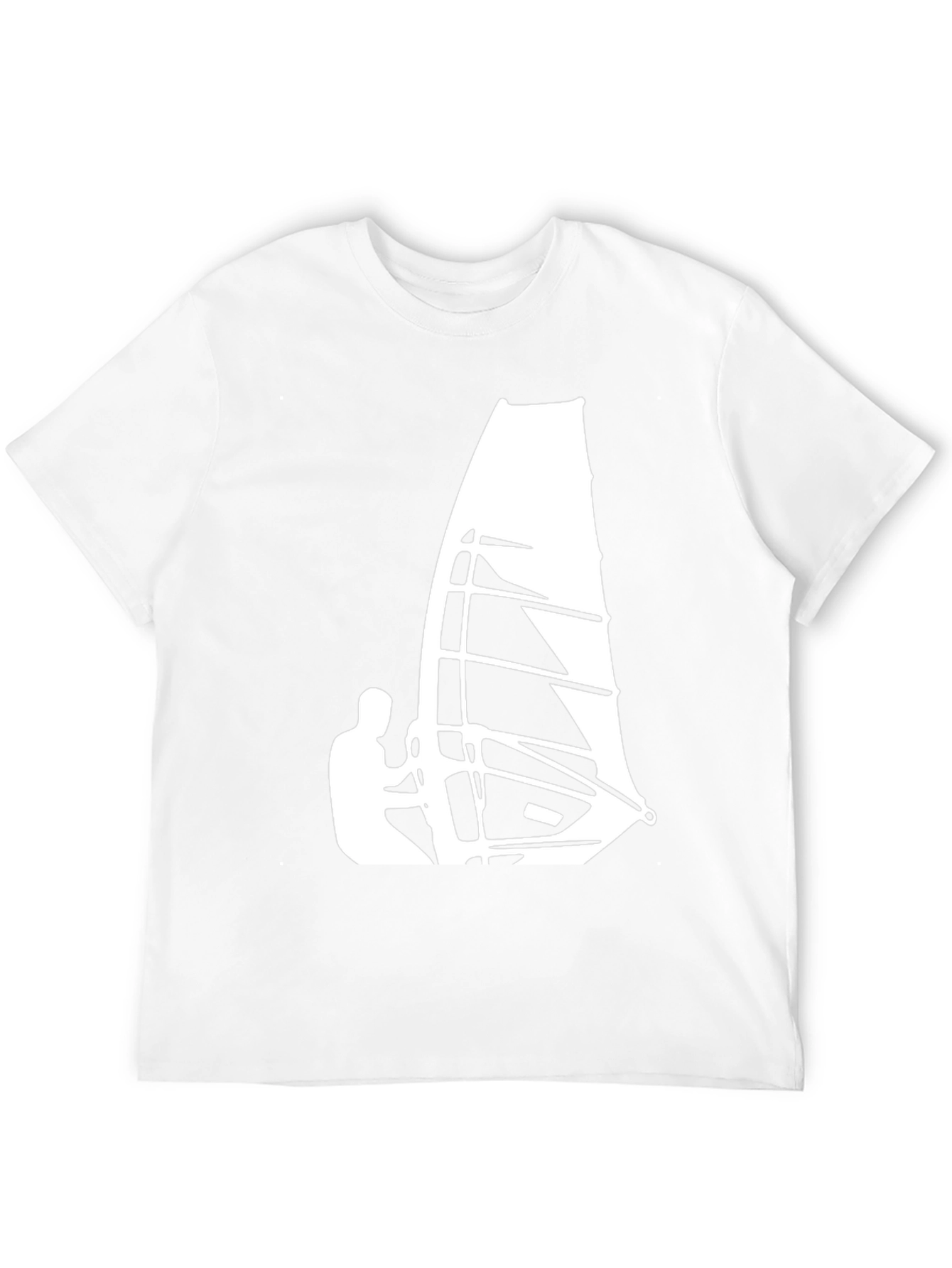 Black Windsurfer Graphic Tee - Black Cotton T-Shirt view 12