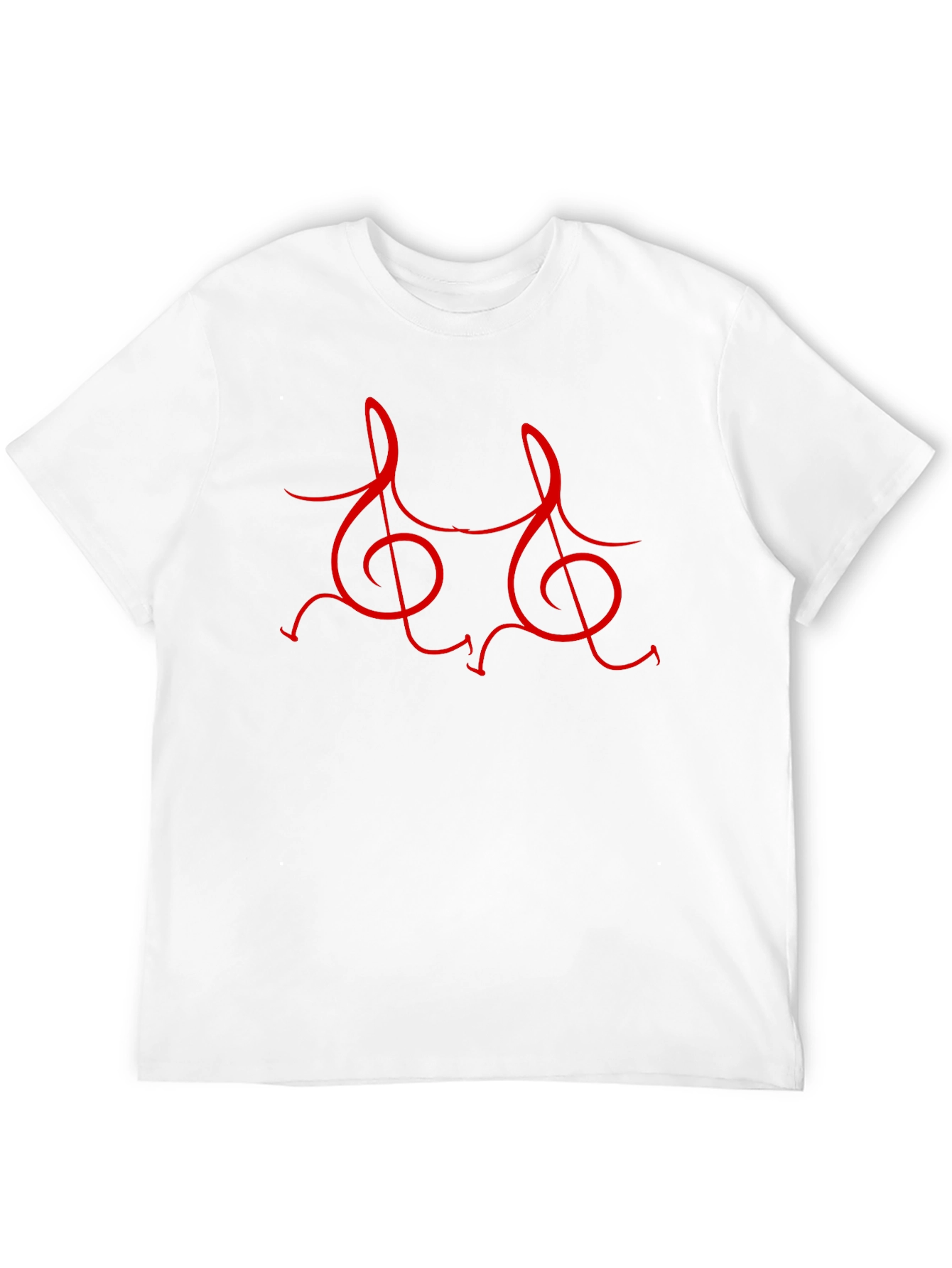 Black Music Note Treble Clef Graphic Tee - Black view 12