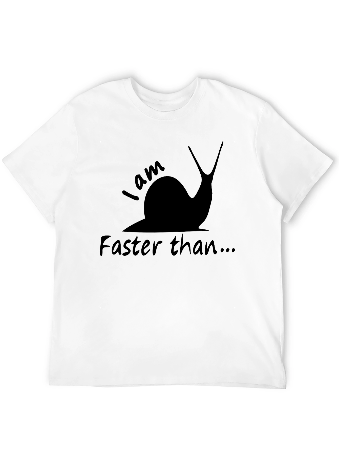 Black Funny Snail Graphic Tee - I am Faster Than... view 12