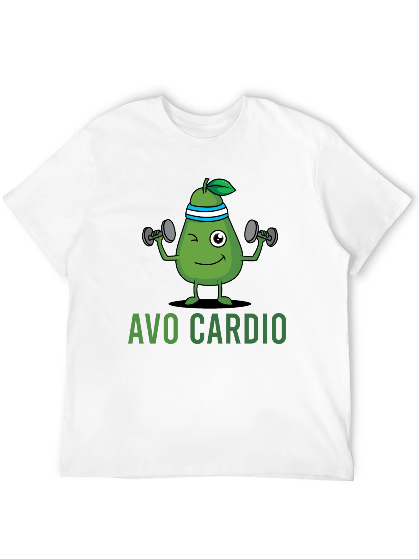 Black Avo Cardio Black T-Shirt - Workout Avocado Design view 12