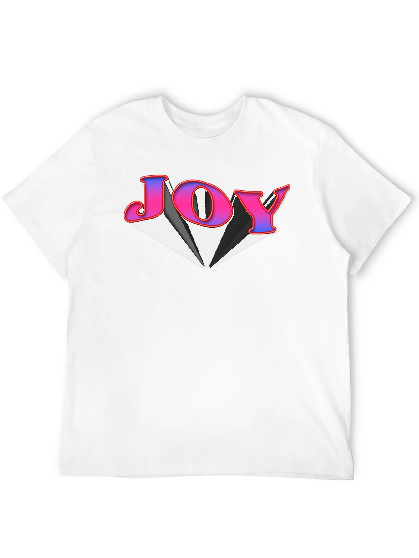 Black Joy Graphic Tee - Black Cotton Blend T-Shirt view 12