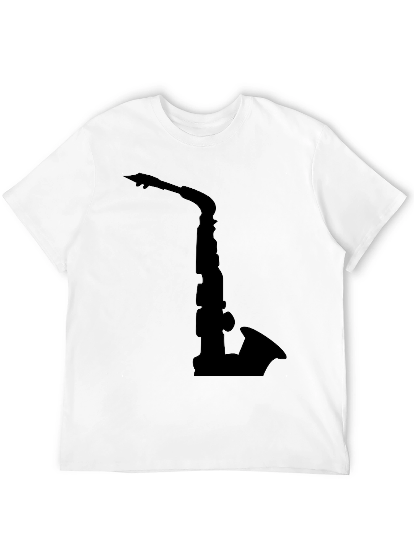 Black Saxophone Graphic Tee - Black Cotton Comfort view 12