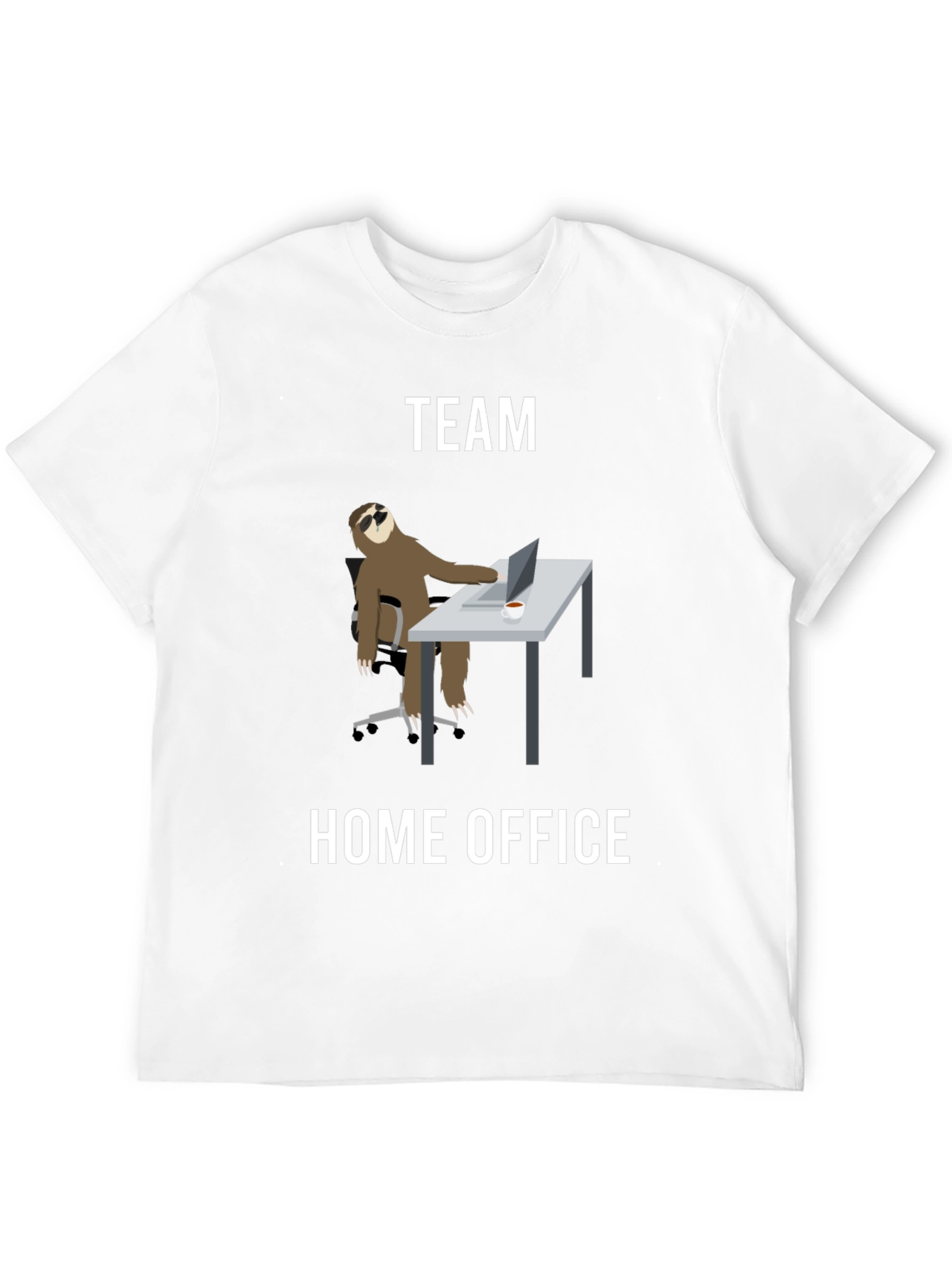 Black Team Home Office Sloth T-Shirt - Funny Work From Home Tee view 12