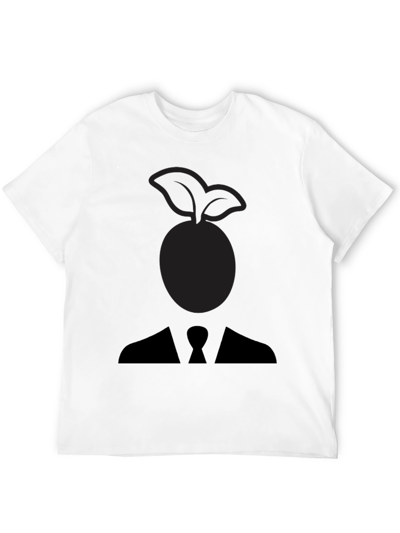 Black Abstract Fruit Head Silhouette Graphic Tee view 12