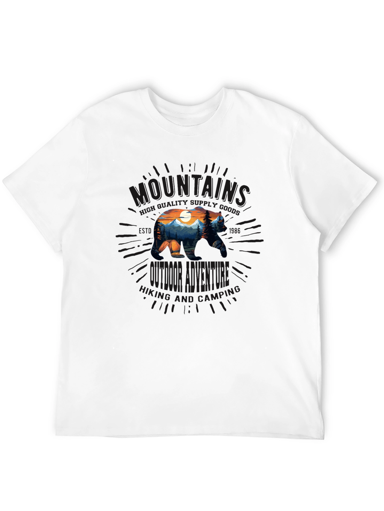 Black Mountains Outdoor Adventure Bear Graphic Tee view 12
