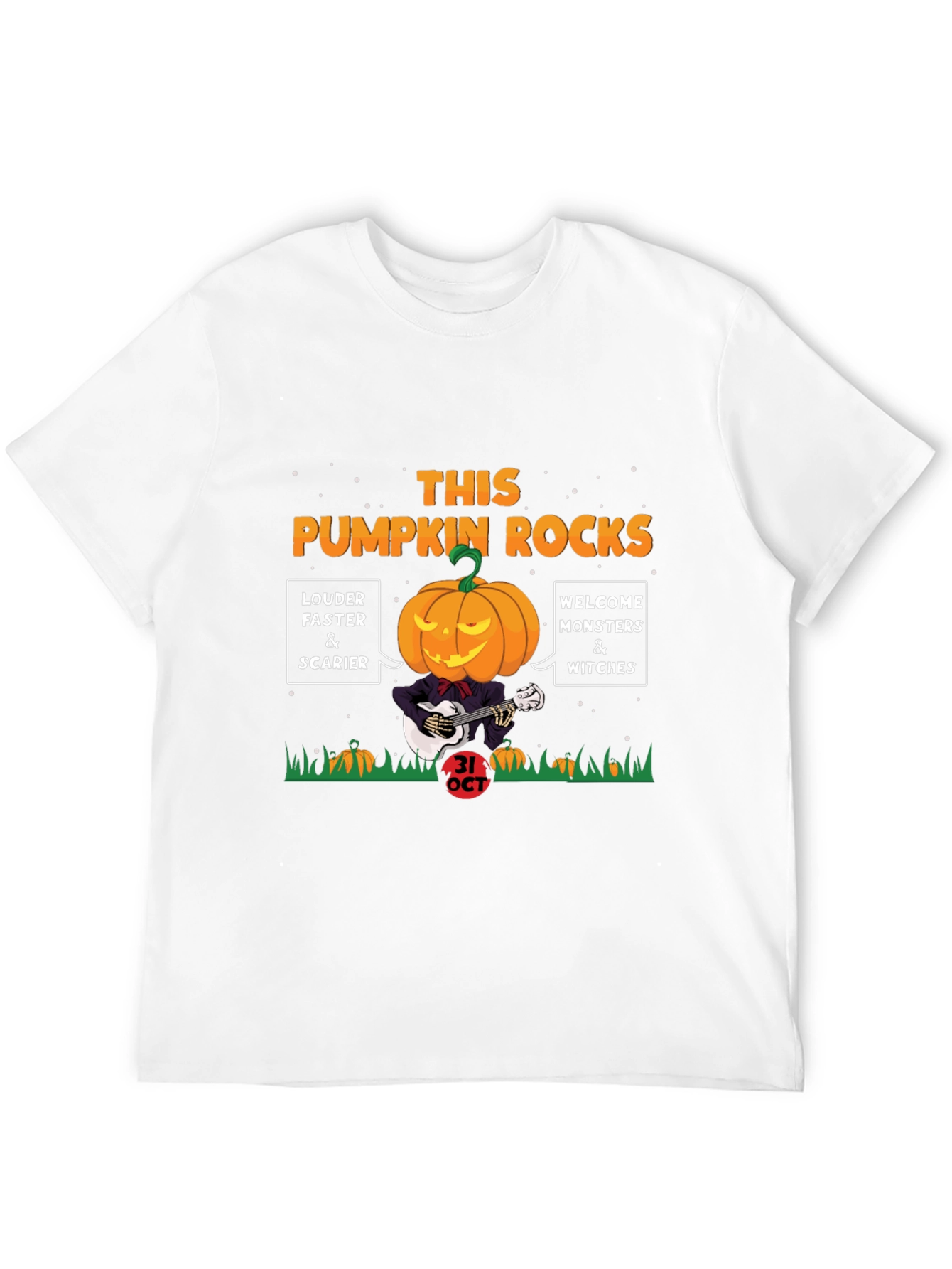 Halloween Pumpkin Rocks Graphic Tee - 12